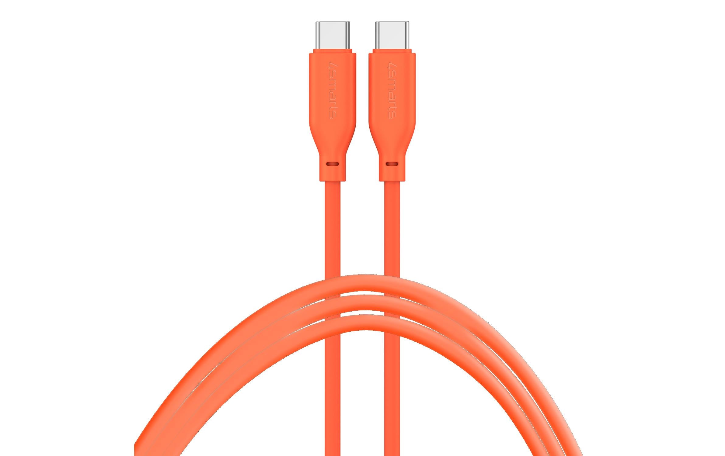 4smarts USB 2.0-Kabel Silikon High Flex USB C - USB C 1.5 m Orange