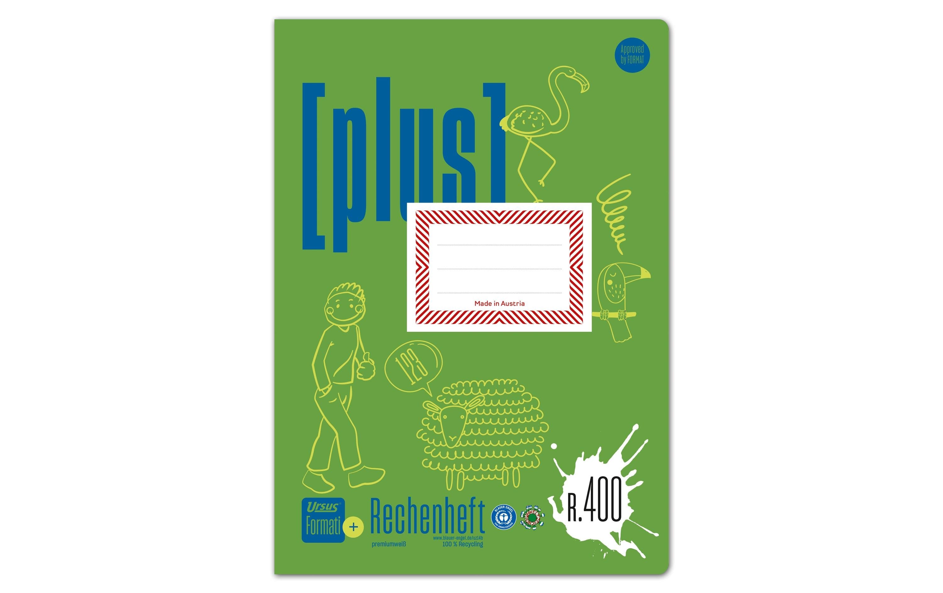 Formati Plus R.400, A4, Kariert, Blau