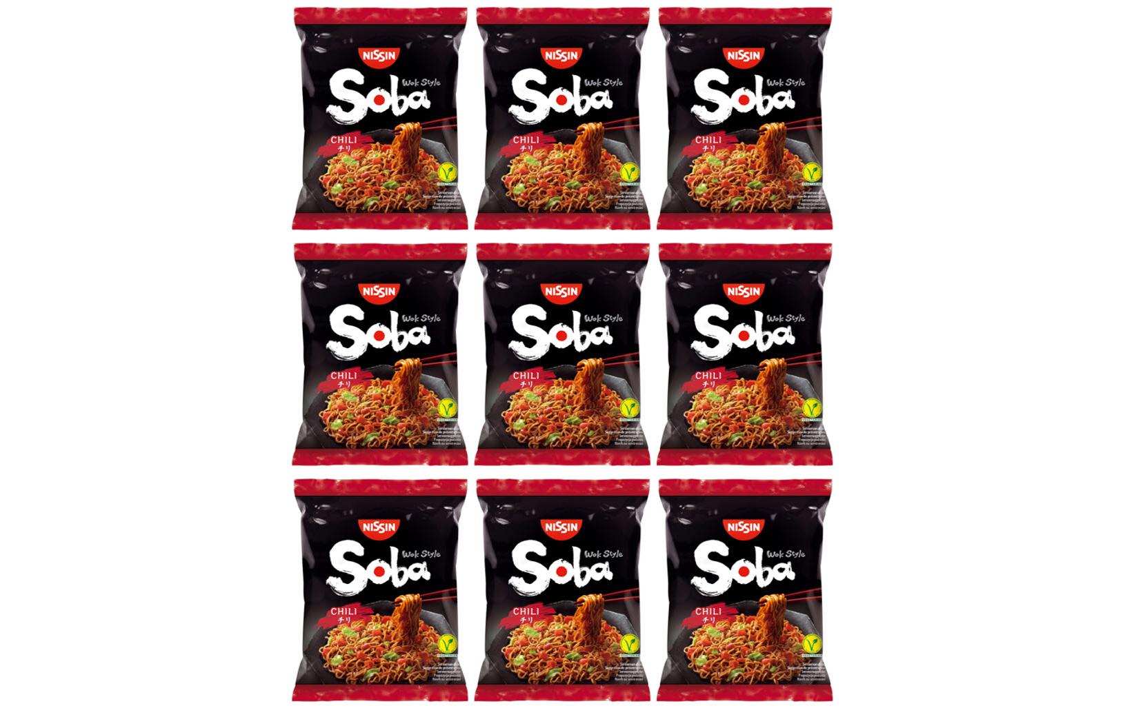 Nissin Food Soba Nudeln Chili 9 x 111 g