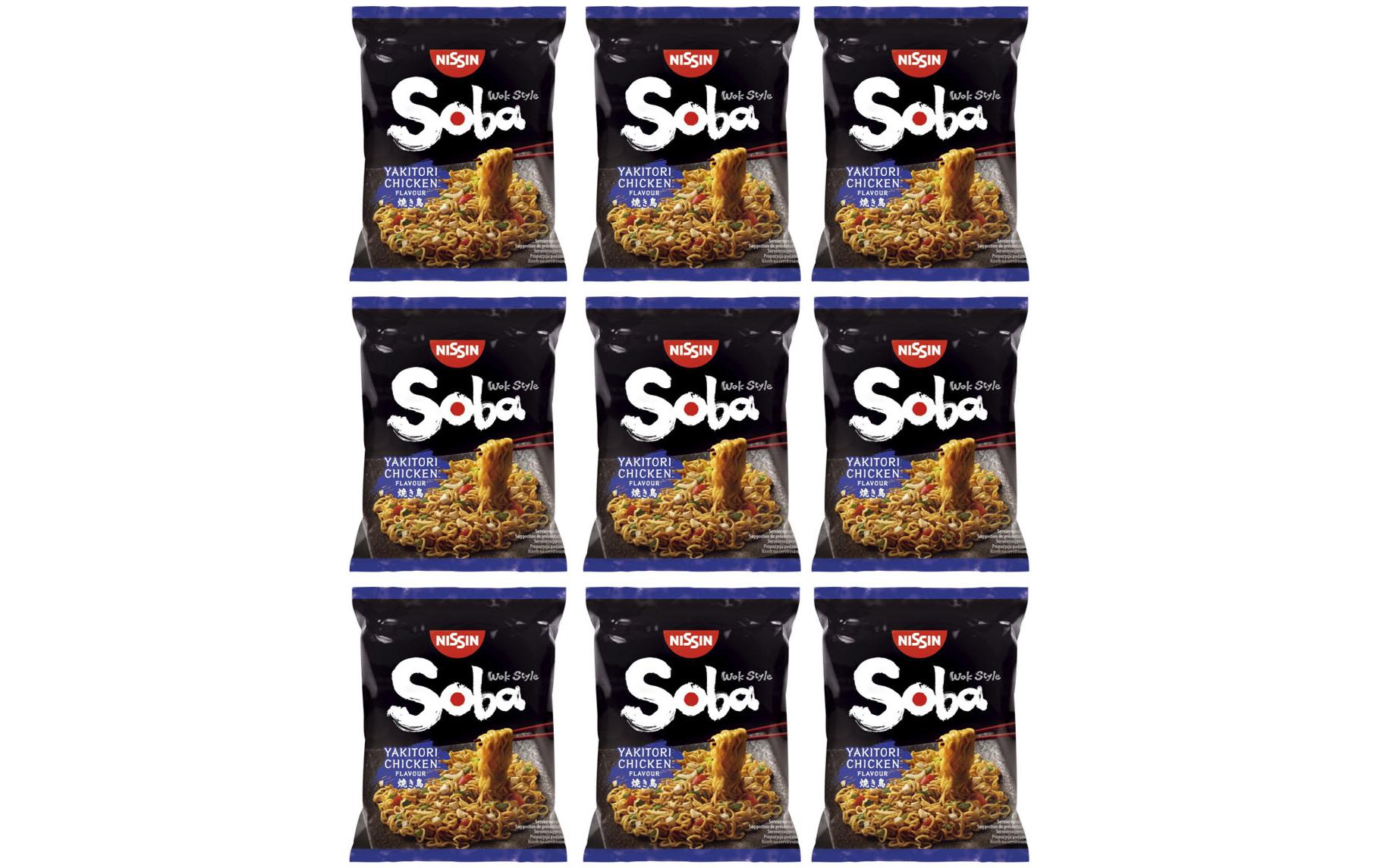 Nissin Food Soba Yakitori Chicken 9 x 110 g