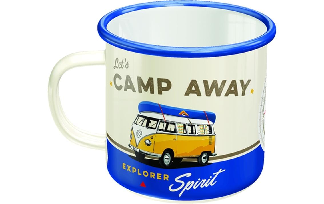 Nostalgic Art Universaltasse Lets Camp Away 360 ml, 1 Stück, Weiss