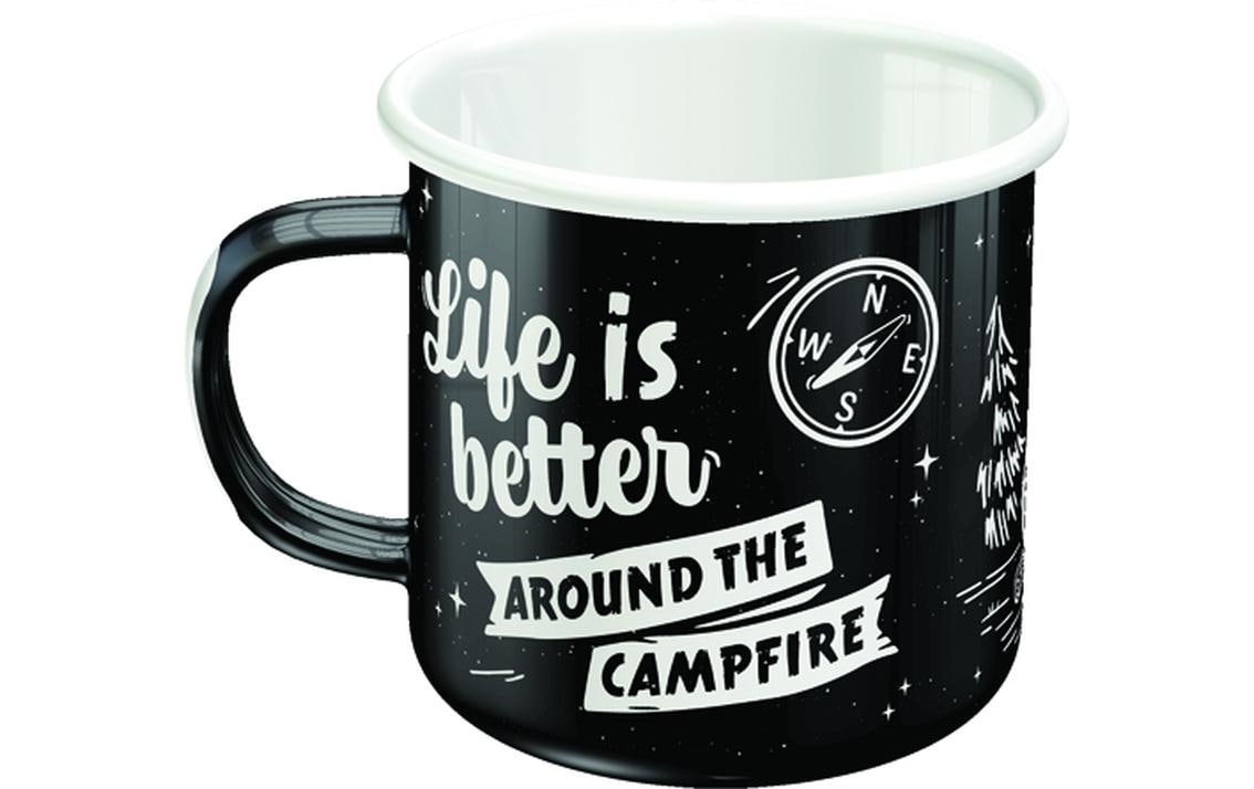 Nostalgic Art Universaltasse Life Is Better 360 ml, 1 Stück, Schwarz