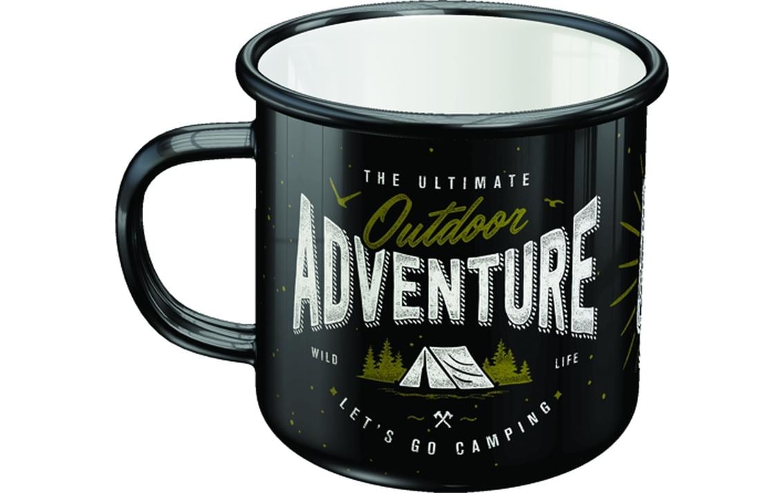 Nostalgic Art Universaltasse Outdoor Adventure 360 ml, 1 Stück, Schwarz