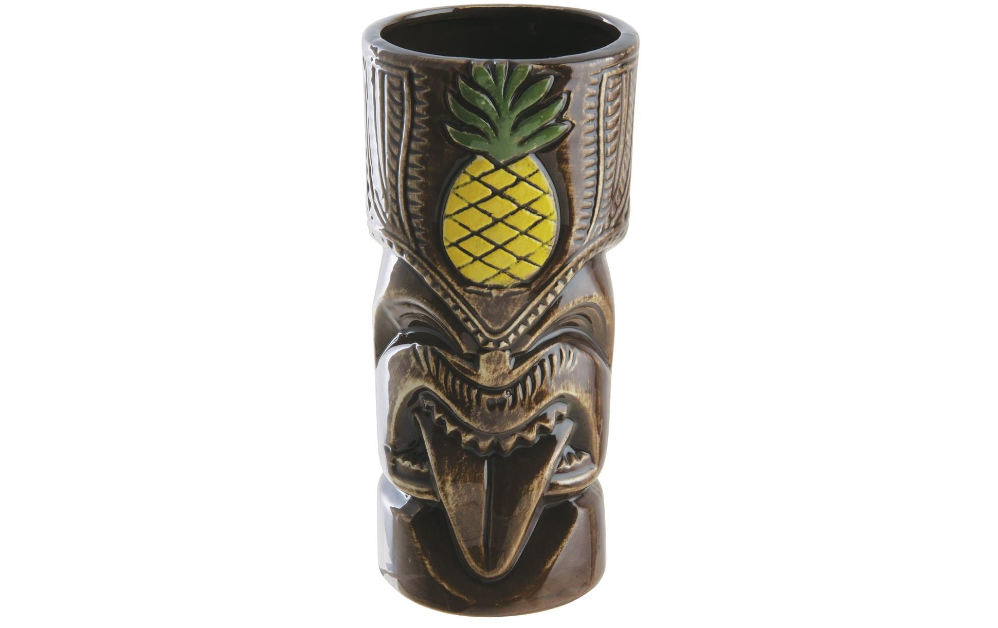 Paderno Cocktailbecher Tiki 510 ml, 1 Stück, Braun/Dunkelbraun