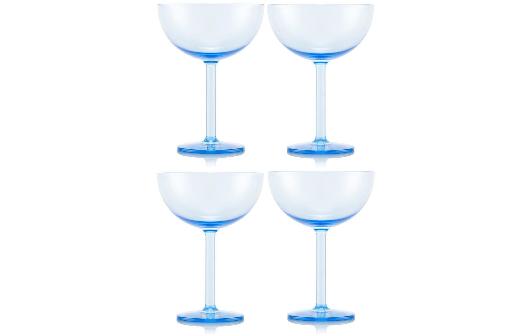 Bodum Outdoor-Champagnerglas Oktett 280 ml, Blau, 4 Stück