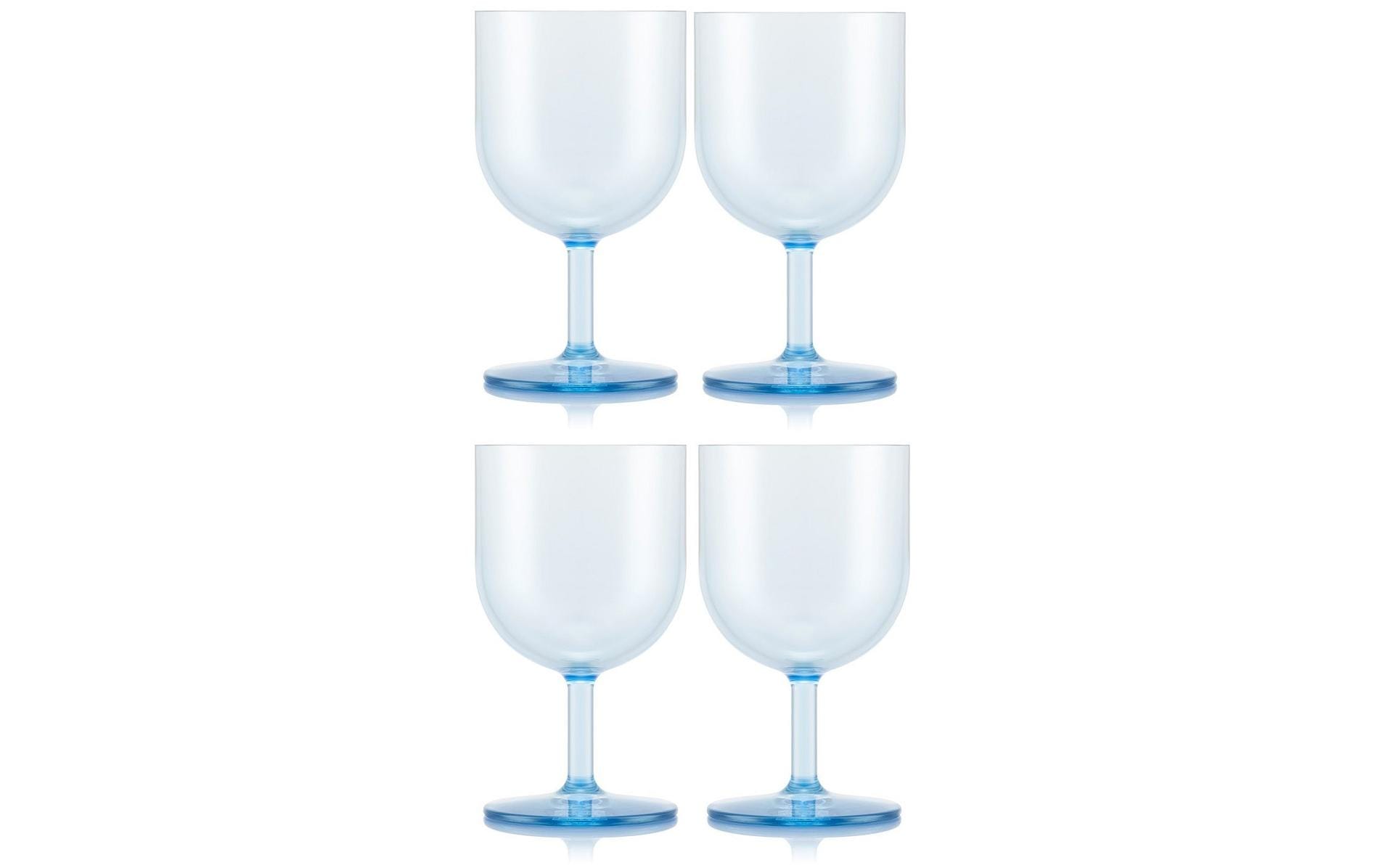 Bodum Outdoor-Weinglas Oktett 250 ml, Blau, 4 Stück