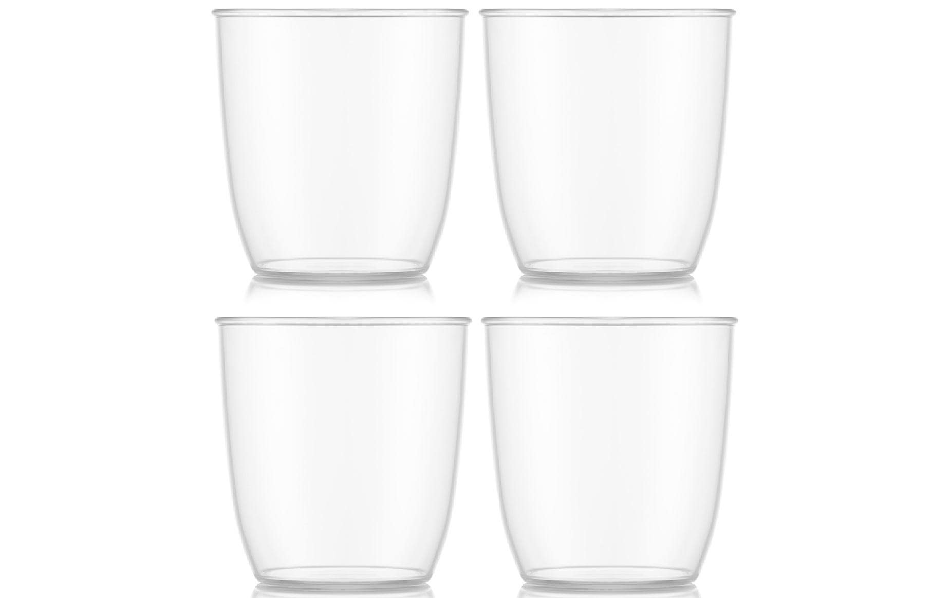 Bodum Outdoor-Becher Kvadrant 200 ml, Transparent, 4 Stück