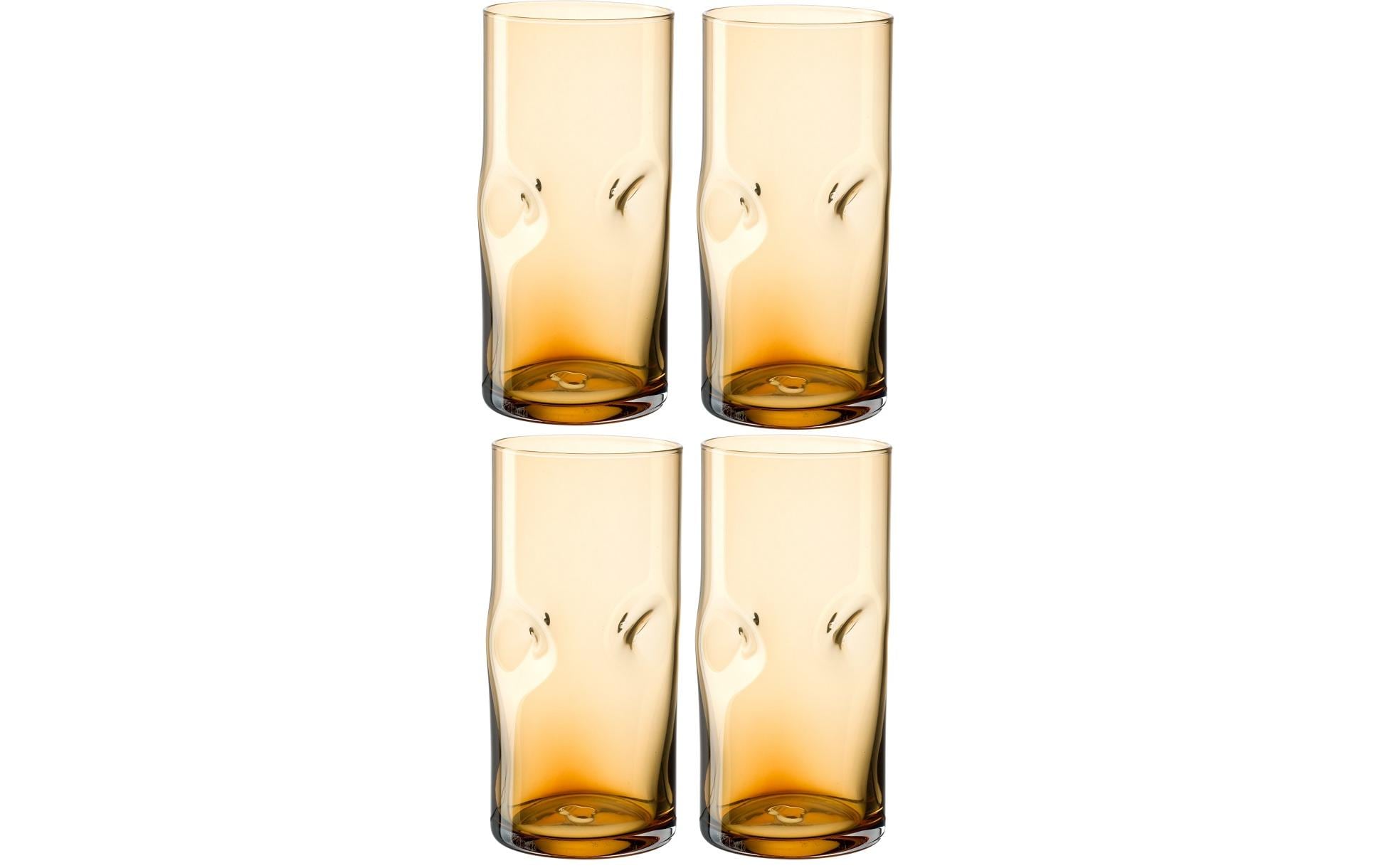 Leonardo Trinkglas Vesuvio 330 ml, 4 Stück, Bernstein