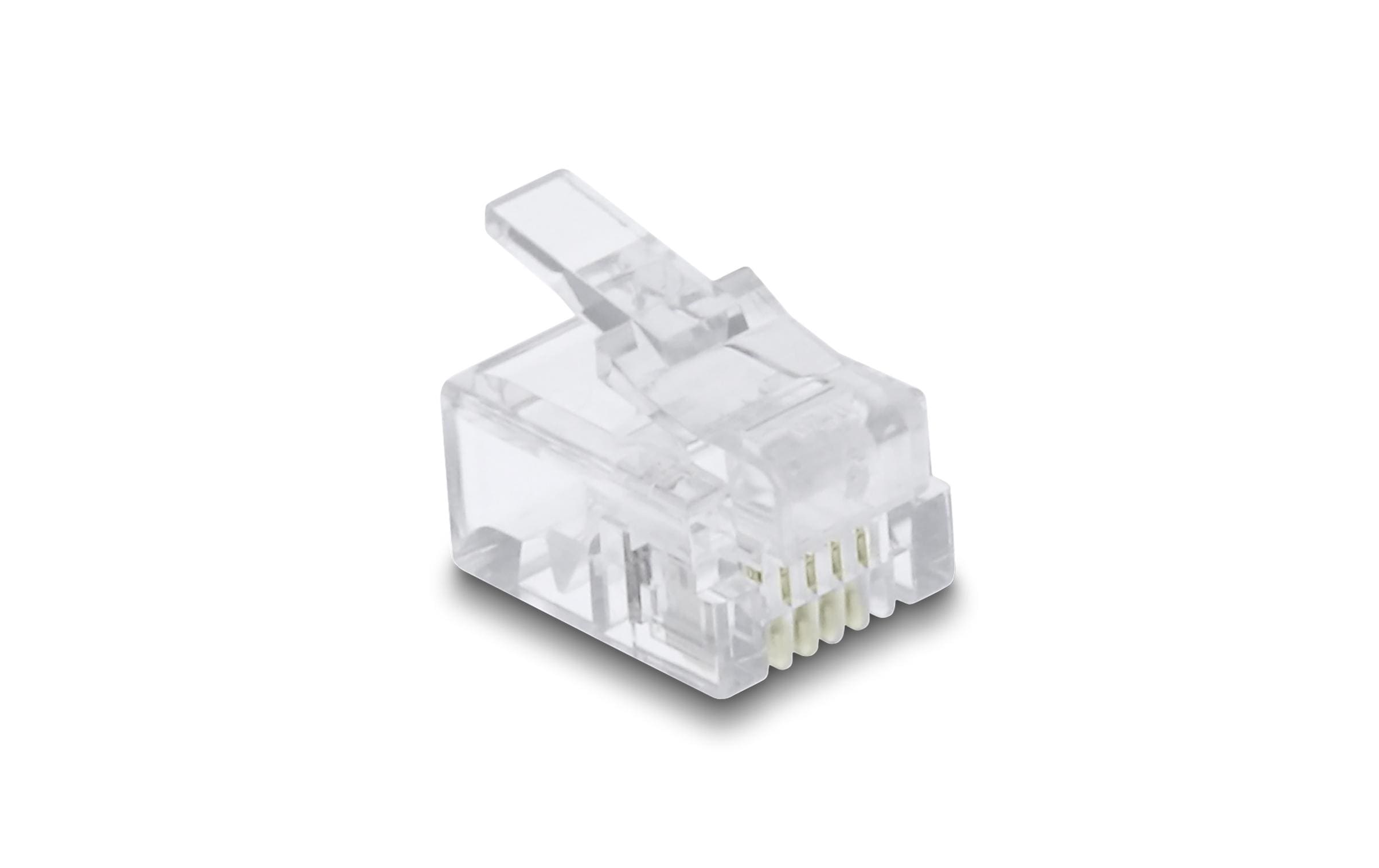 Delock Stecker RJ11 100 Stück, Transparent