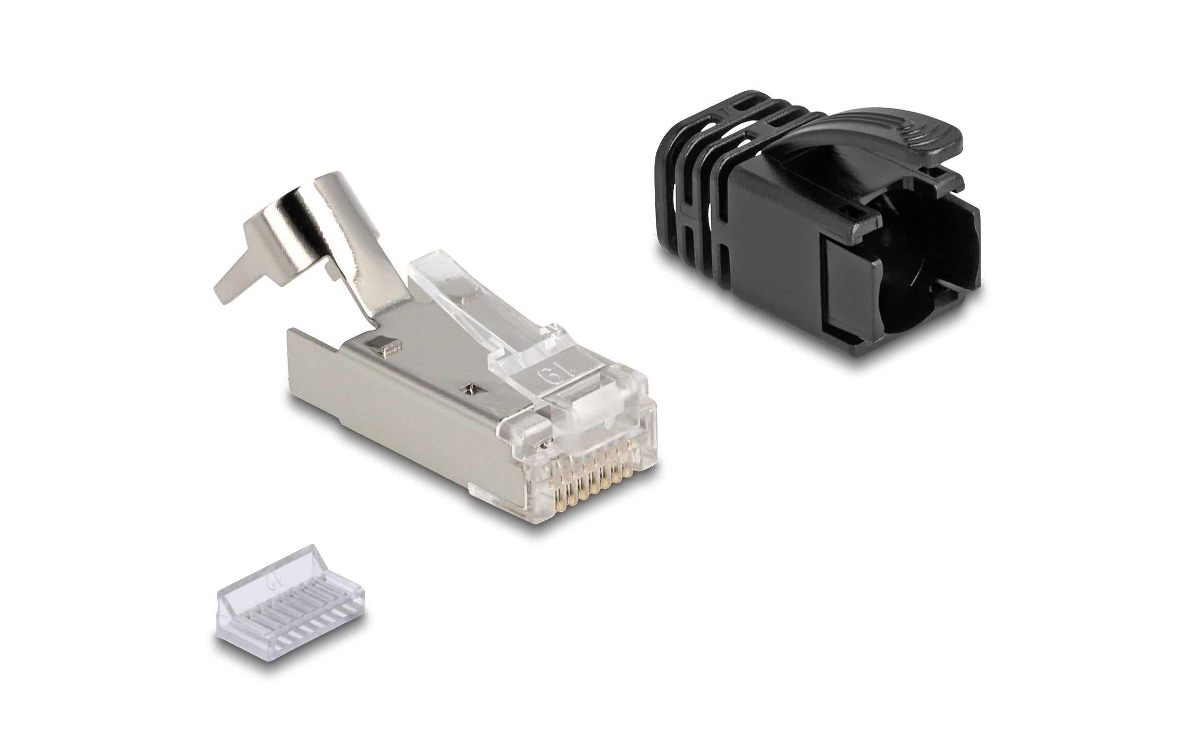 Delock Stecker RJ45, S/FTP, Cat.8.1 25 Stück, Transparent