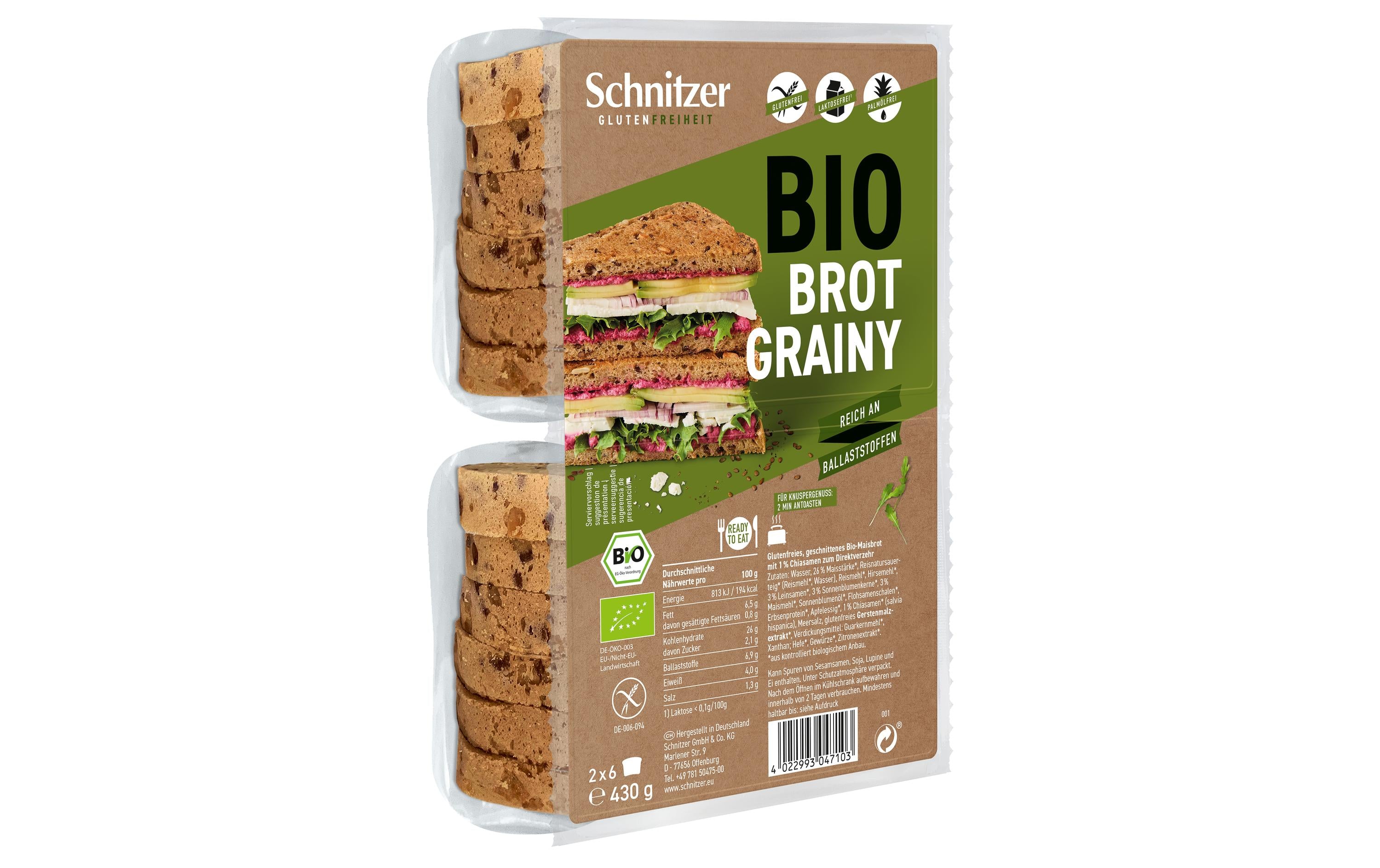 Schnitzer Bio Körniges Schnittbrot 430 g
