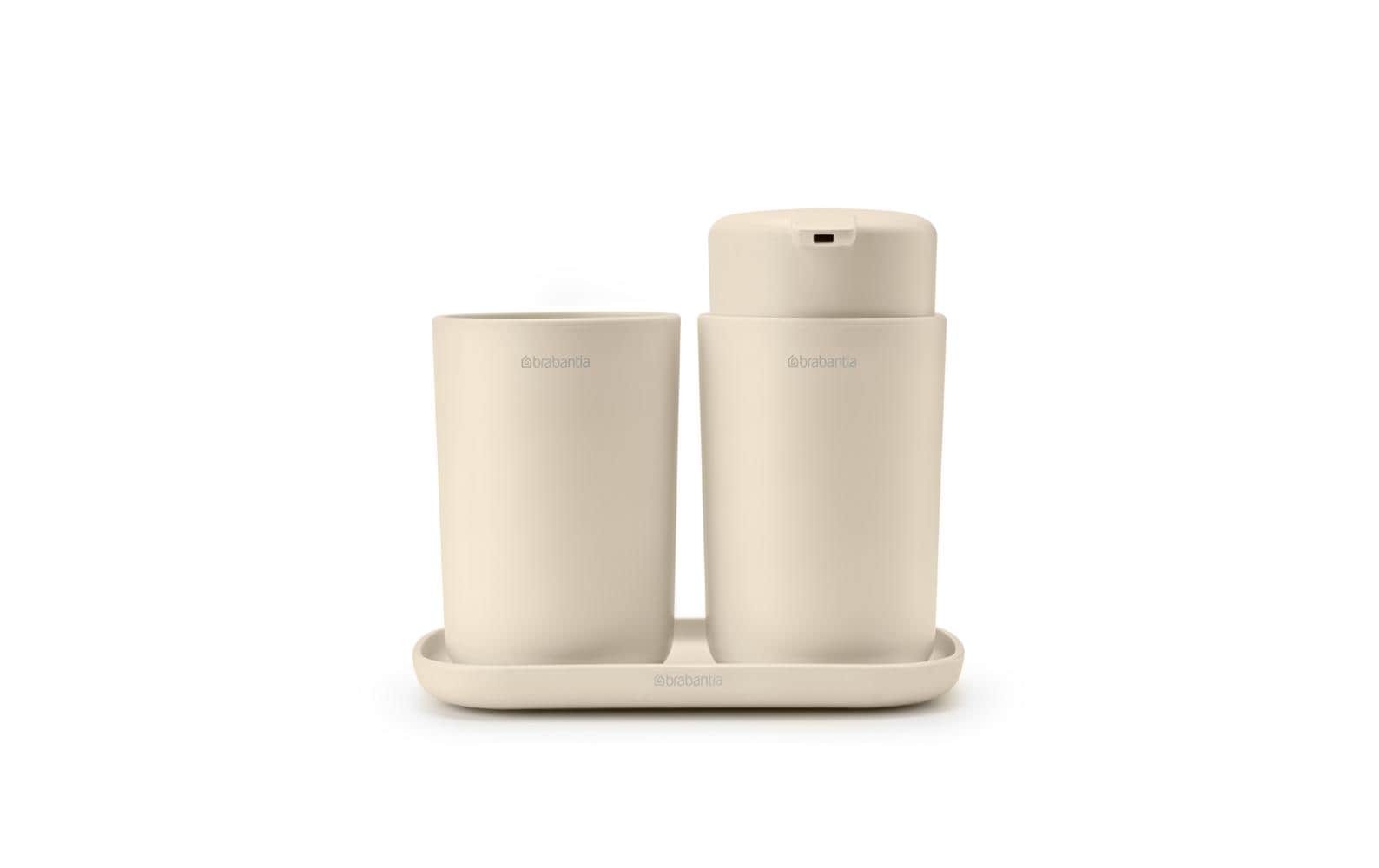 Brabantia Seifenspender-Set ReNew Set 250 ml, Beige