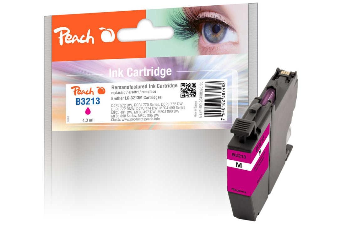 Peach Tinte Brother LC-3213 Magenta