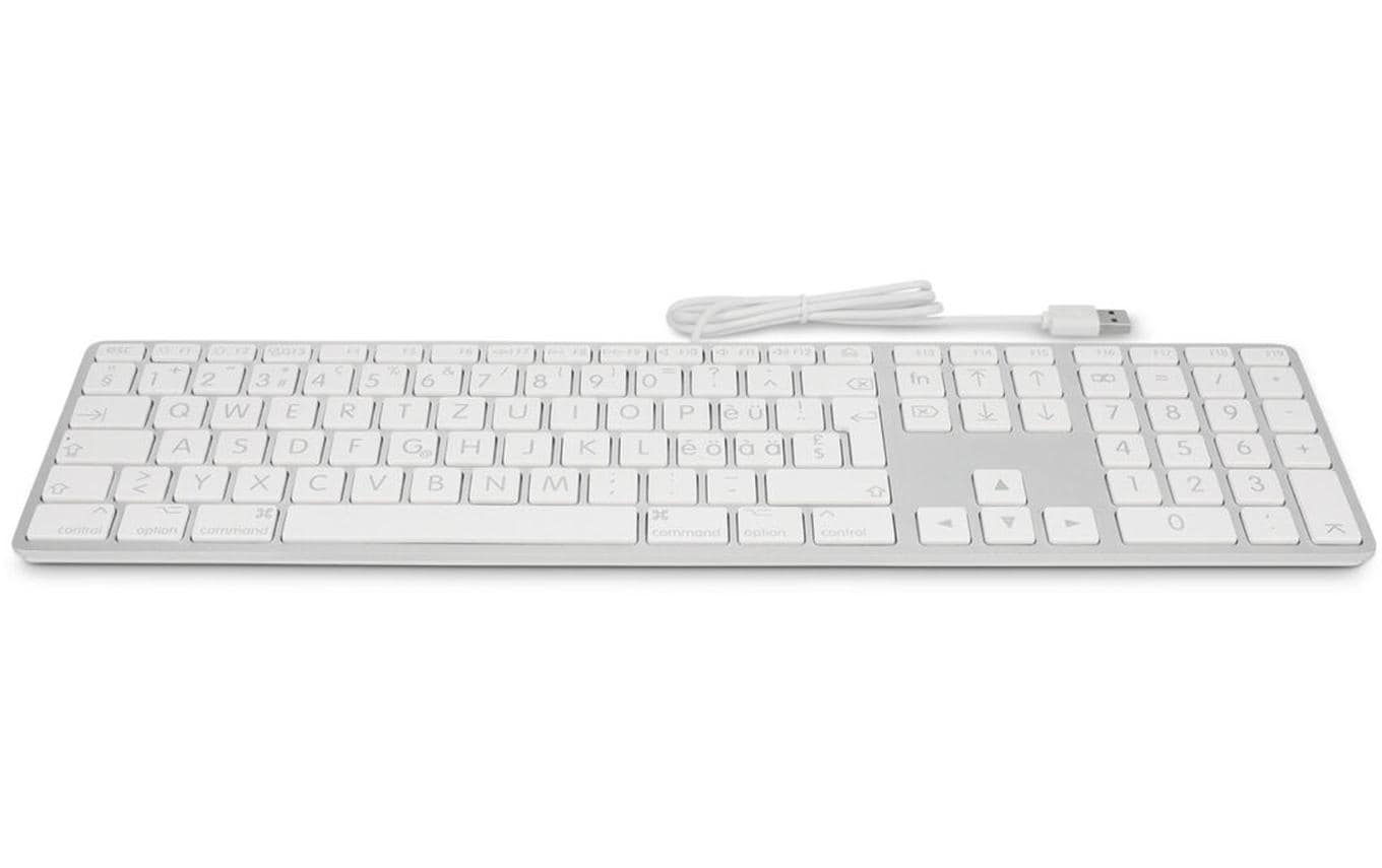LMP Tastatur USB Grosse Beschriftung Silber