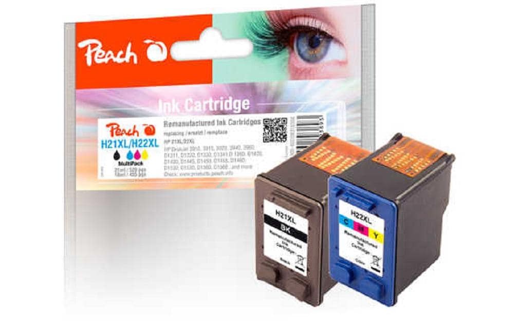 Peach Tintenset HP Nr. 21/22 Multipack BK/C/M/Y