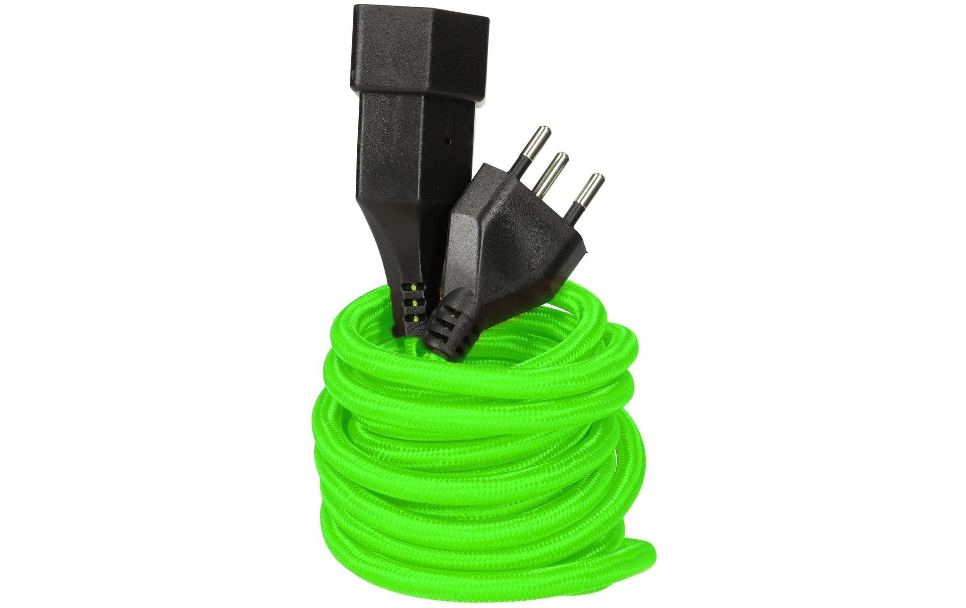 maxTex Verlängerungskabel 3 m T13 - T12, Neongrün