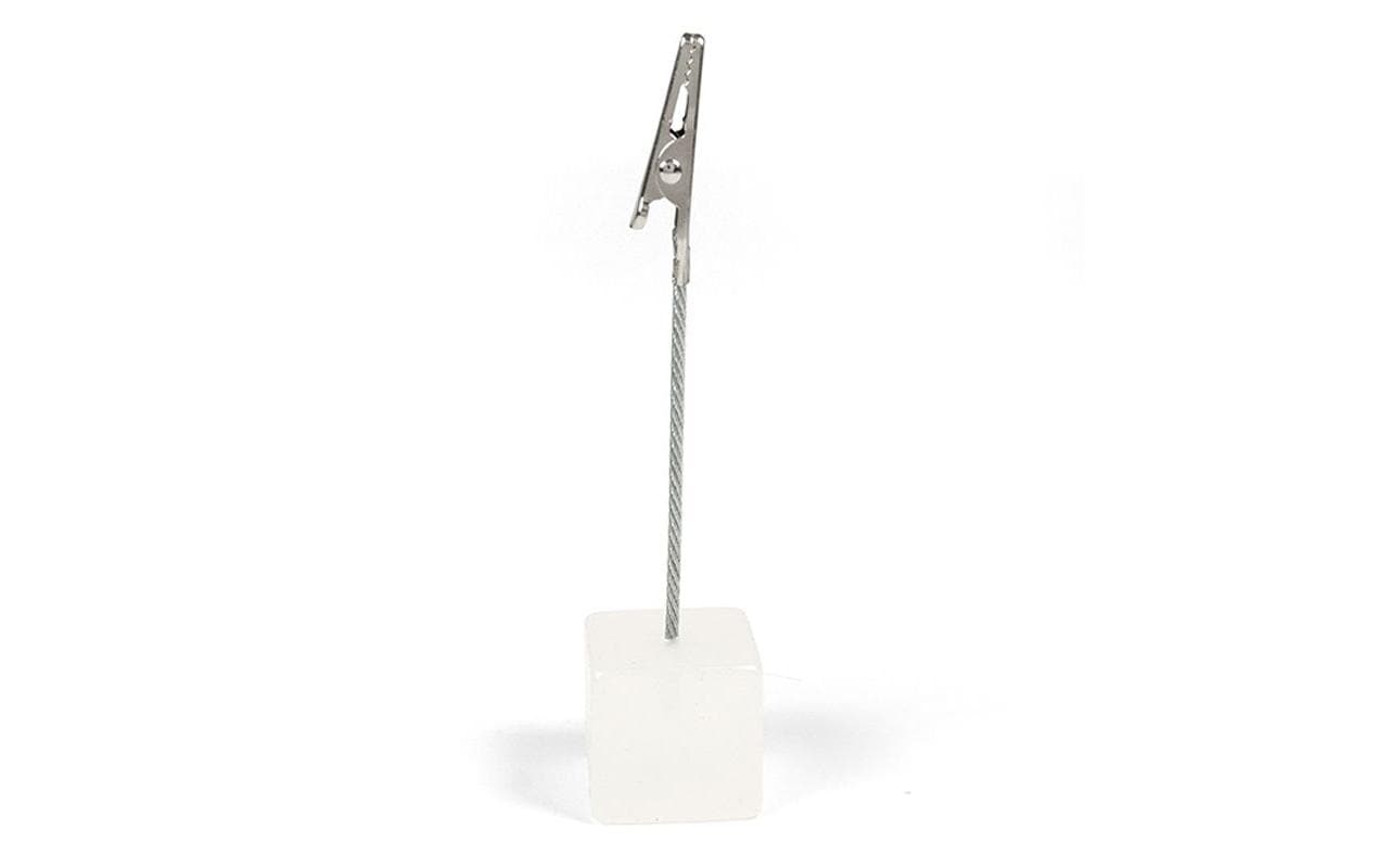 Trendform Tischkarte Halter Cube 1 Stück, Weiss matt