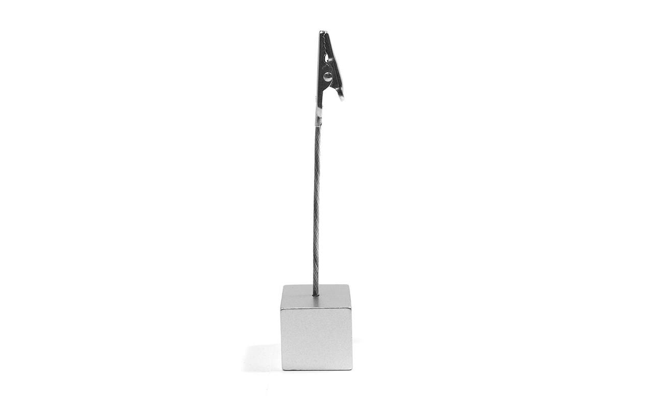 Trendform Tischkarte Halter Cube 1 Stück, Silber