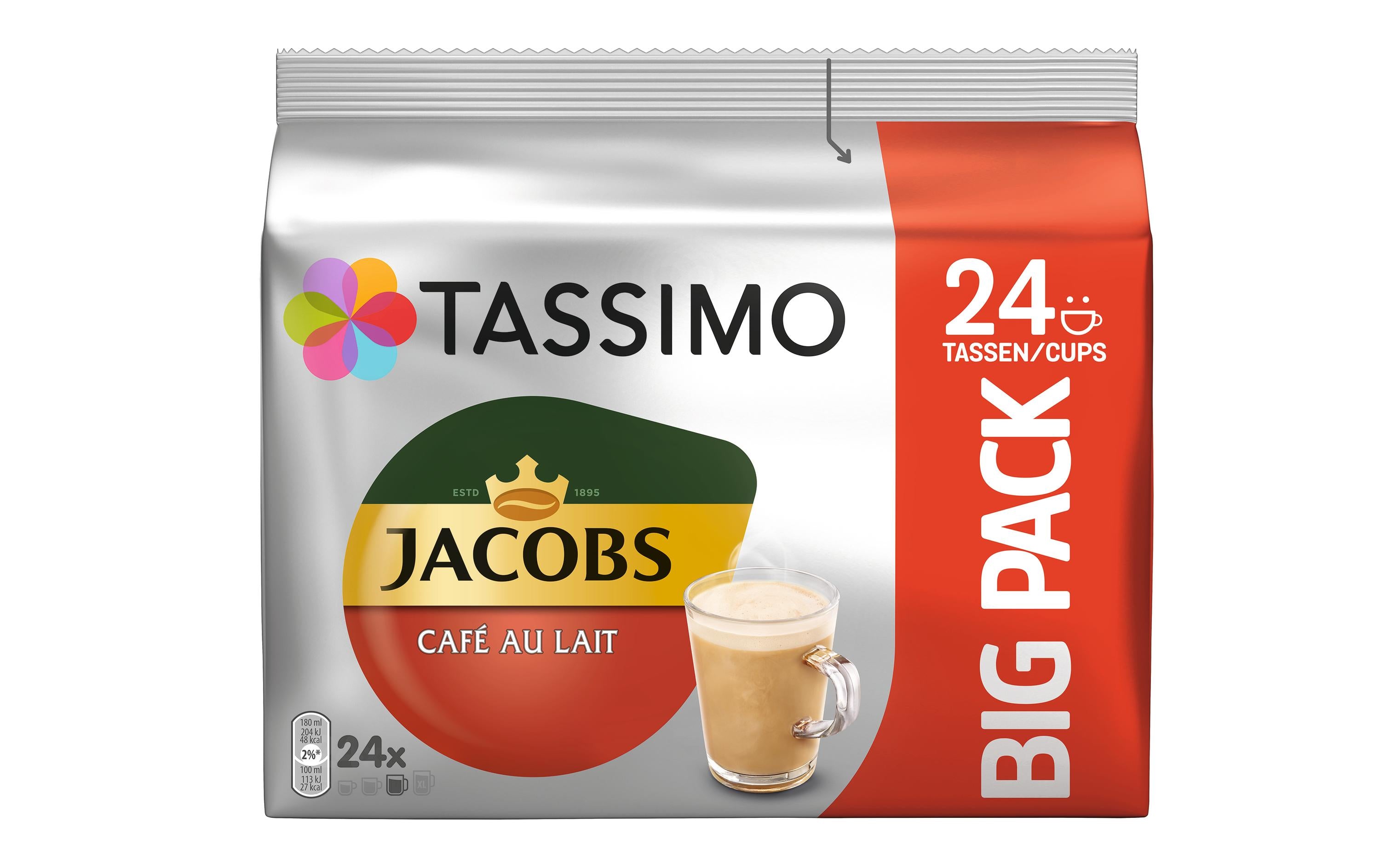 TASSIMO Kaffeekapseln T DISC Jacobs Café au Lait 24 Stück