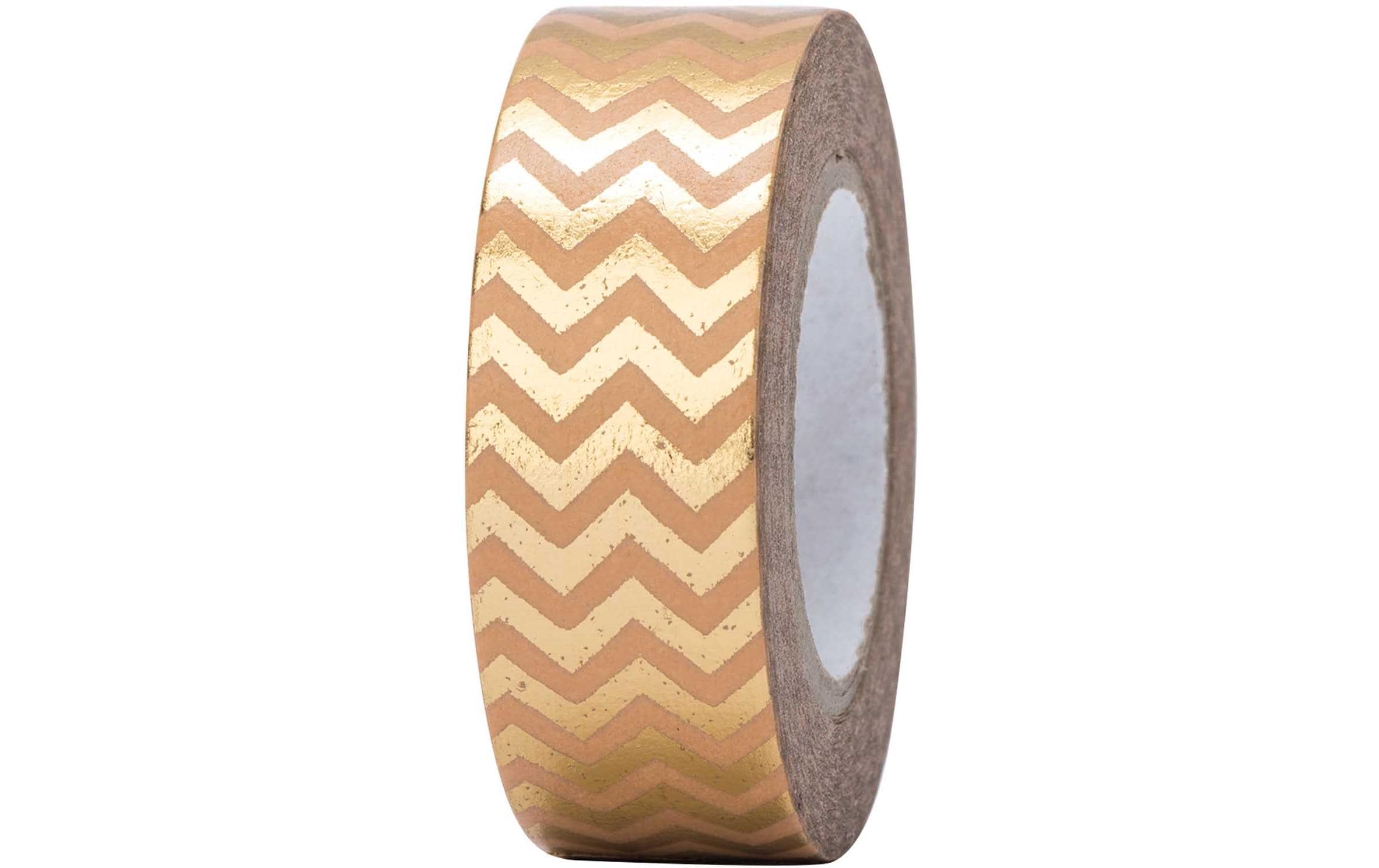 Rico Design Washi Tape Zickzack 1.5 cm x 10 m, Gold