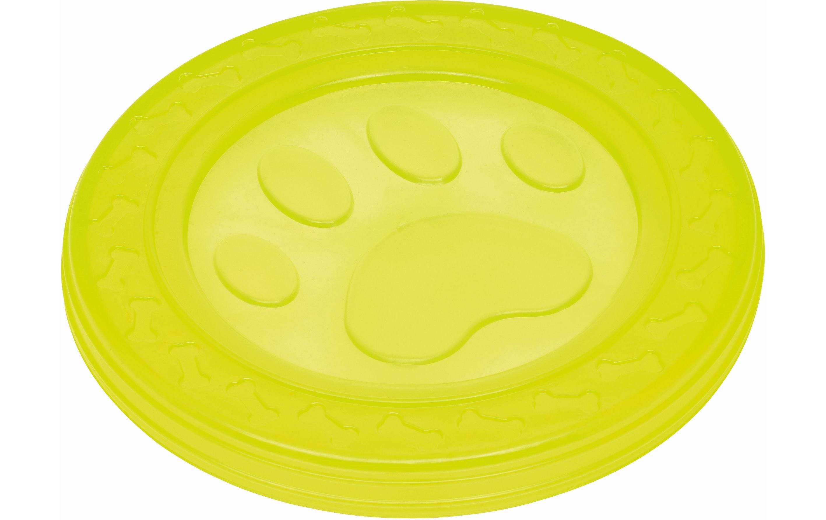 Nobby Hunde-Spielzeug Fly-Disc Paw, Ø 22 cm, Gelb