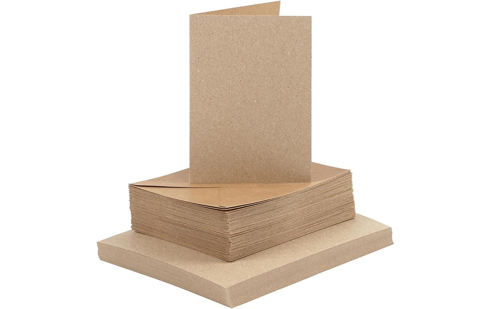Creativ Company Blankokarte und Couvert 10.5 x 15 cm, 50 Stück, Braun