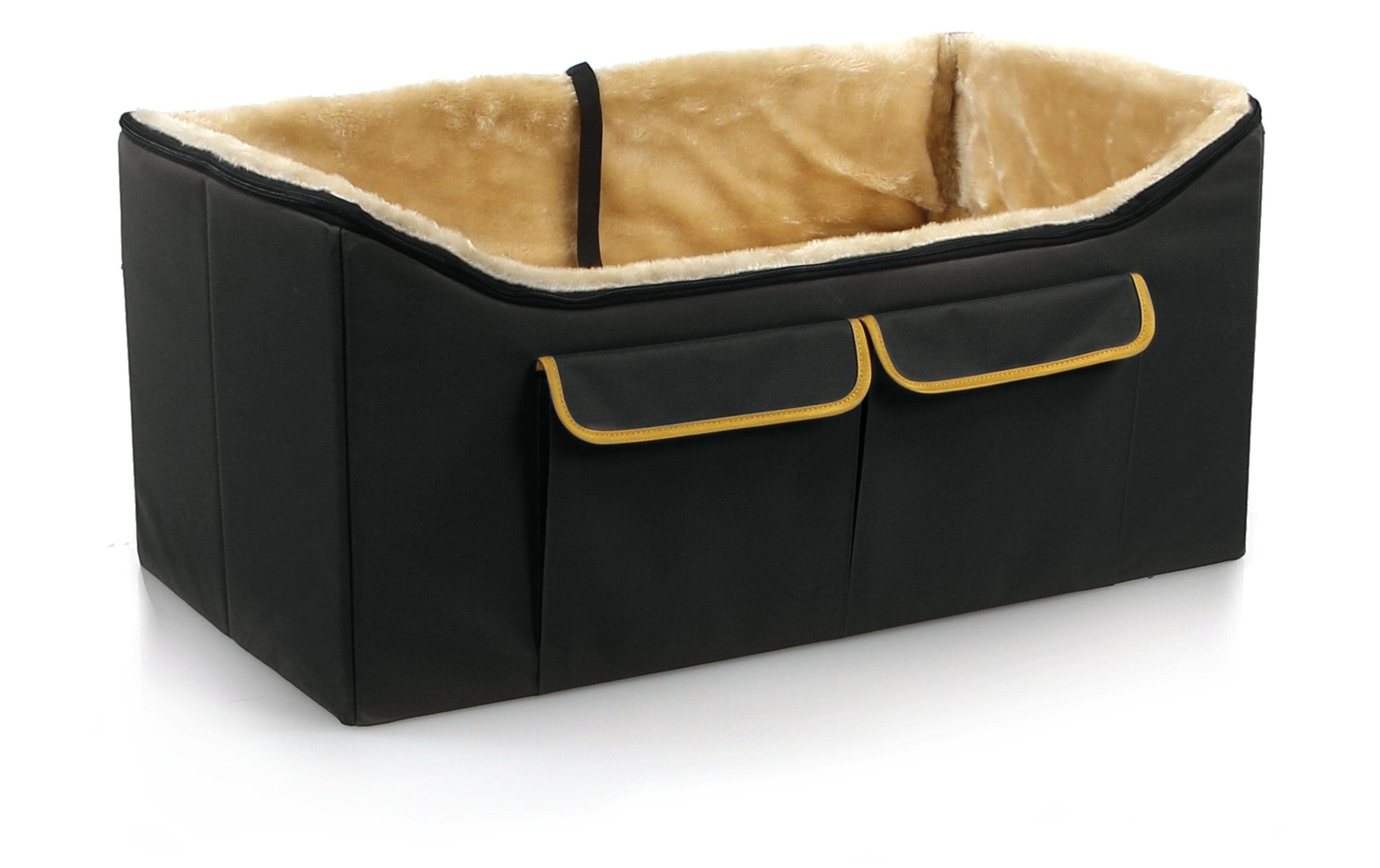 SwissPet Autositz Randy M, 75 x 40 x 35 cm, Schwarz/Beige