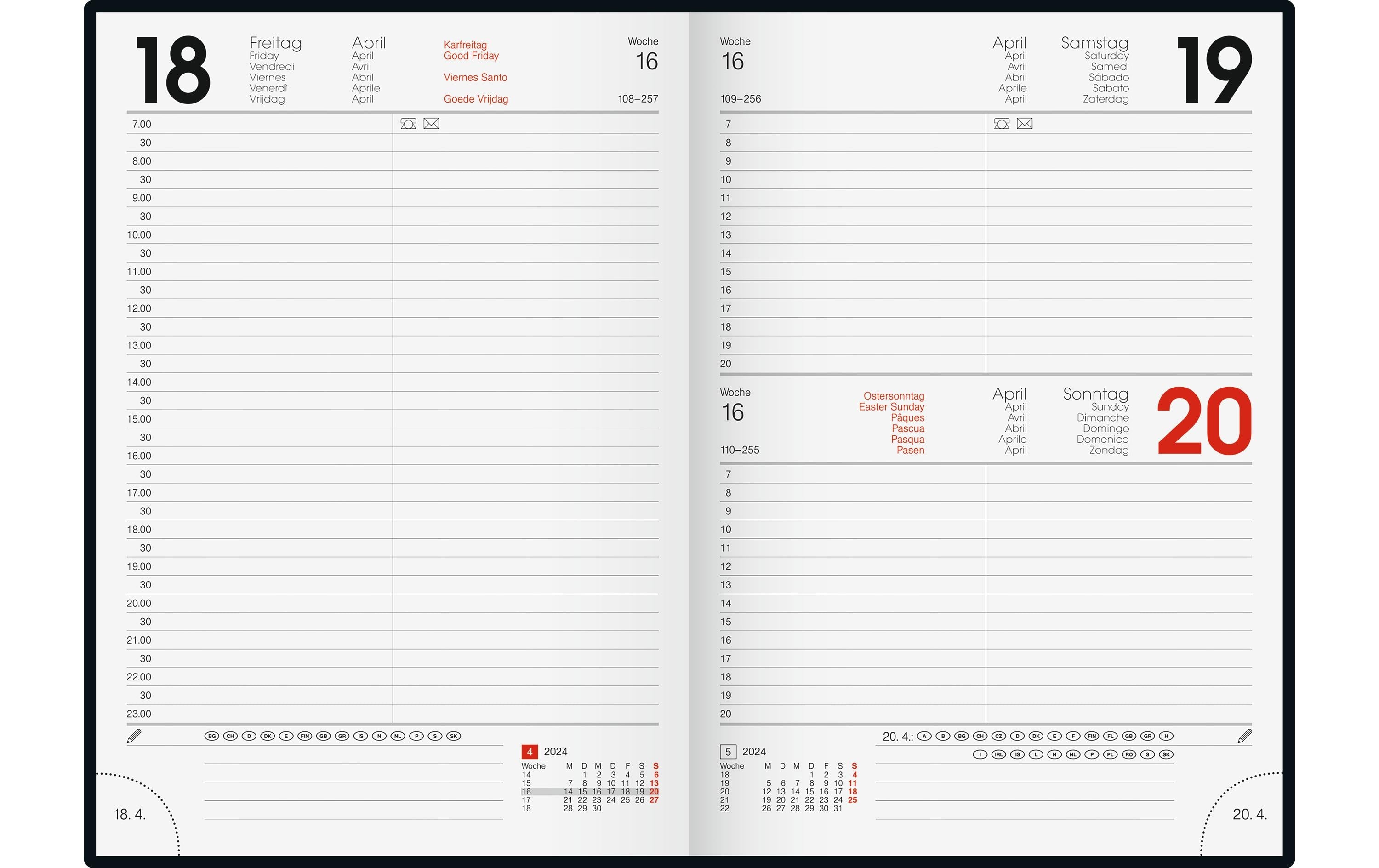 Stewo Geschäftsagenda Diary Square 2026, Blau