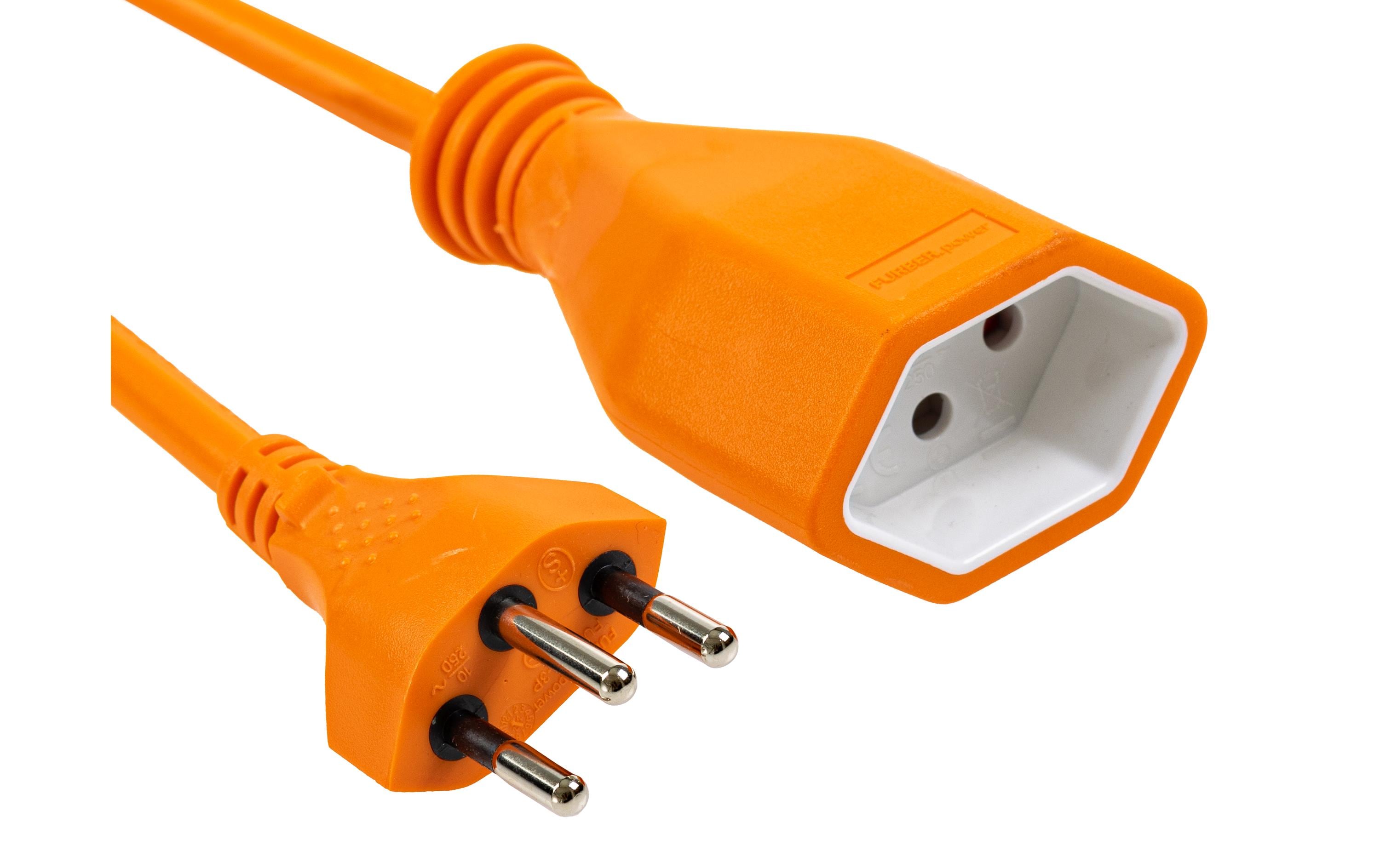 FURBER.power Verlängerungskabel T13-T12 0.5 m Orange