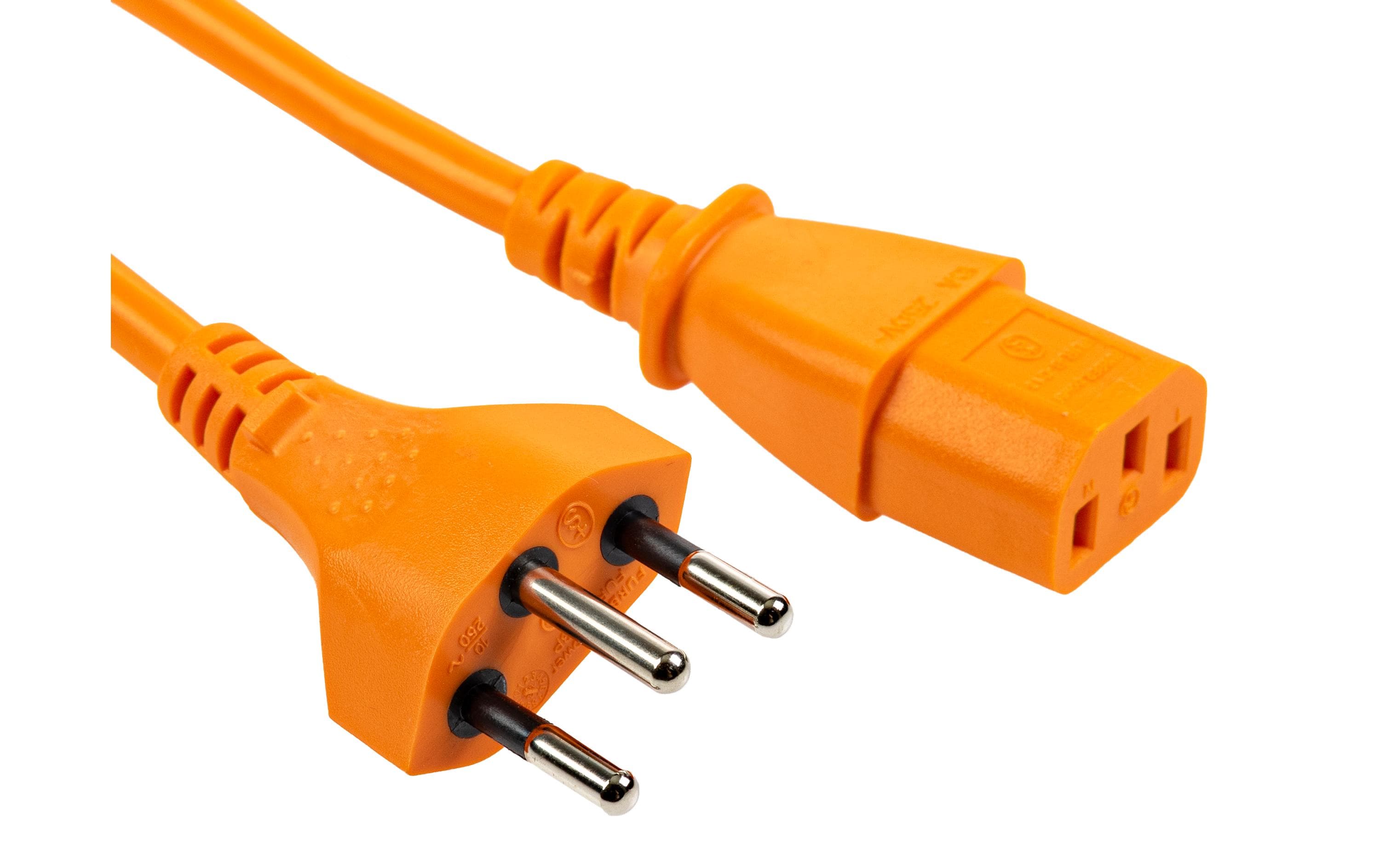 FURBER.power Netzkabel C13-T12 1.0 m Orange