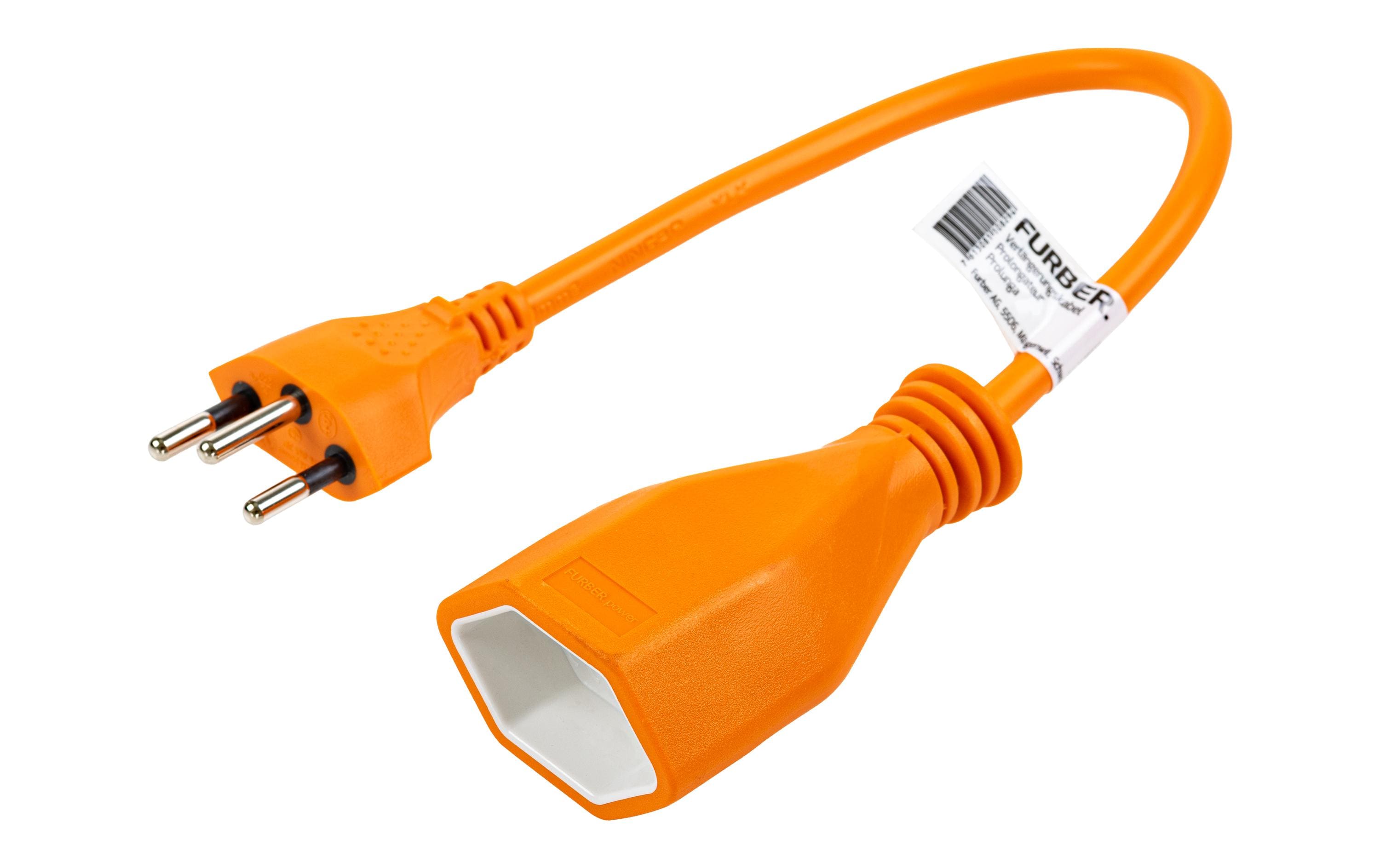FURBER.power Verlängerungskabel T13-T12 0.2 m Orange