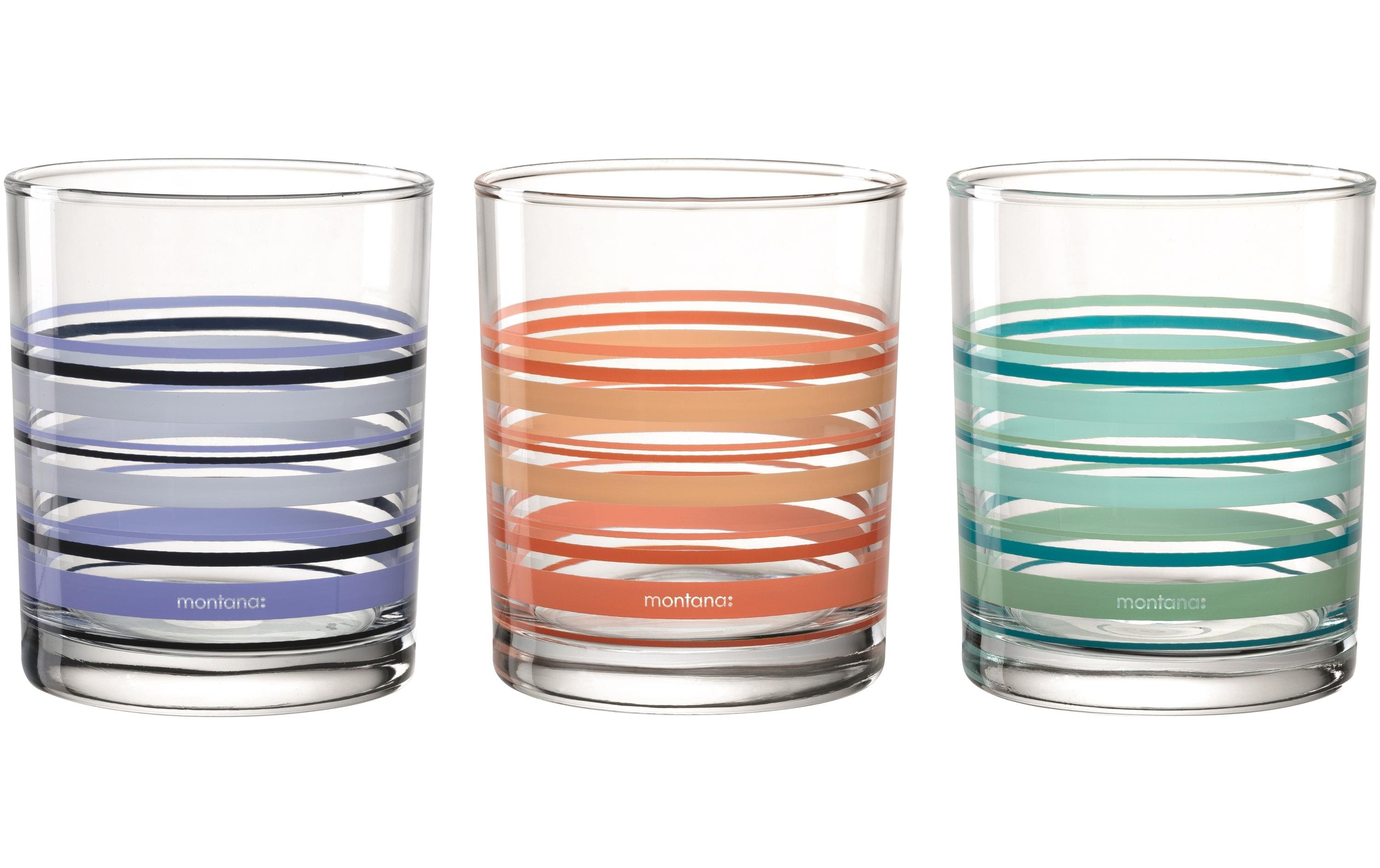 Montana Trinkglas :New Stripes 240 ml, 1 Stück, Transparent