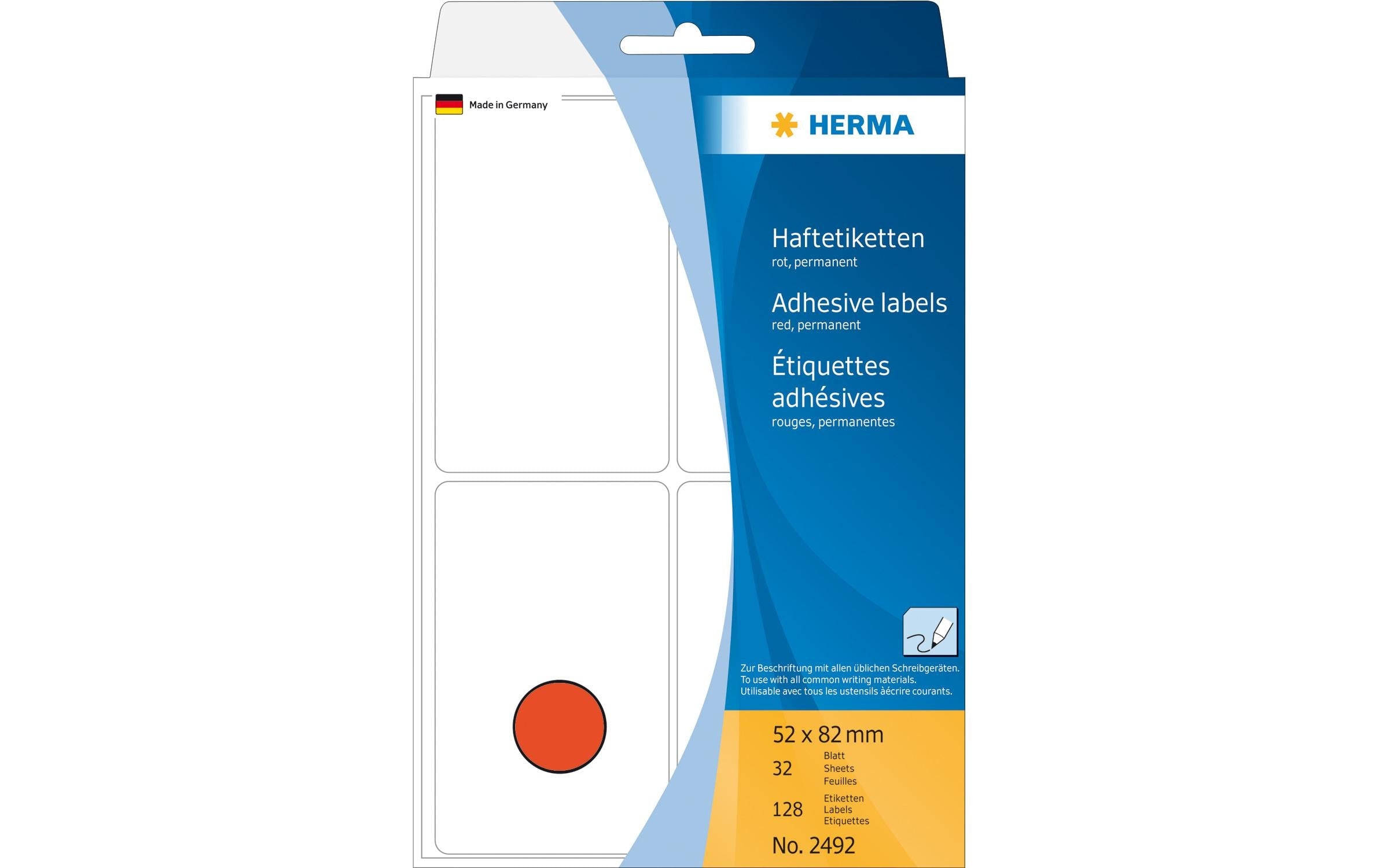 HERMA Vielzweck-Etiketten 2492 52 x 82 mm, 32 Blatt