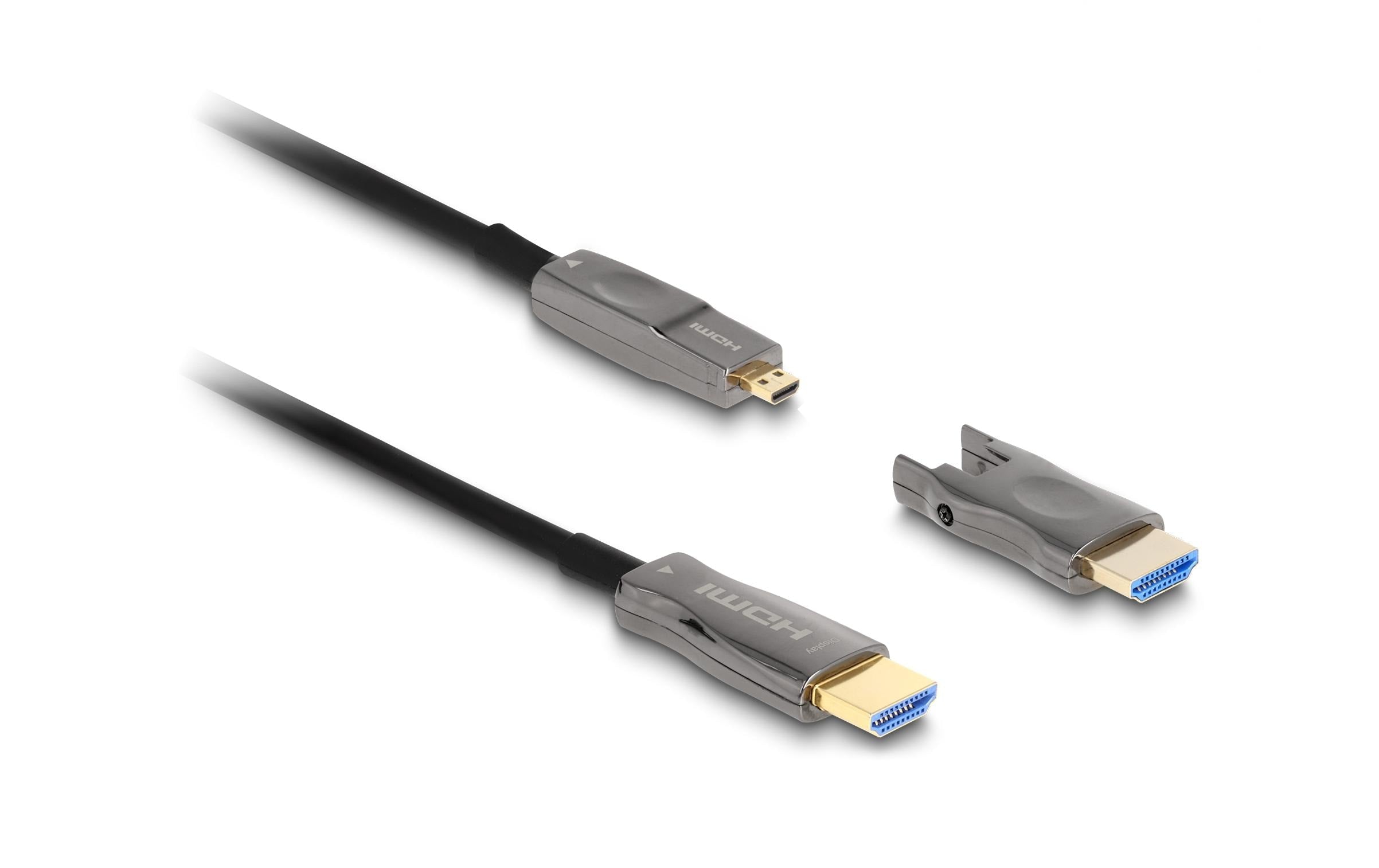 Delock Optisches Kabel 5 in 1 HDMI, 15 m, 8K 60 Hz, aktiv
