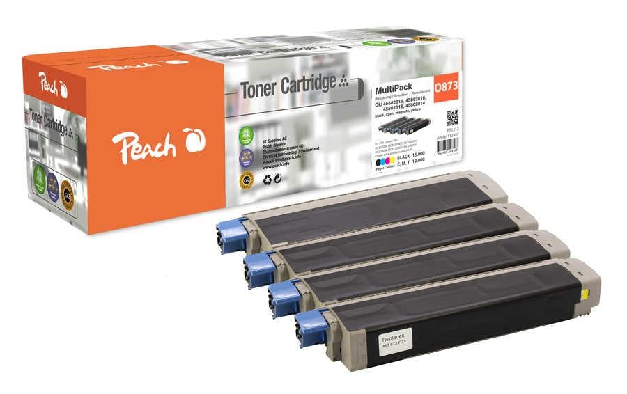 Peach Tonerset OKI zu OKI 45862818, 45862816, 45862815, 45862814