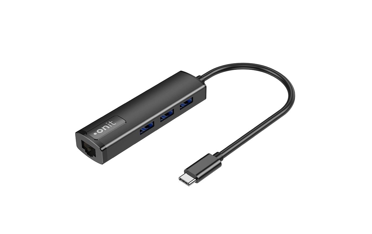 onit USB-C-Hub 3A1RJ45 USB Typ-C