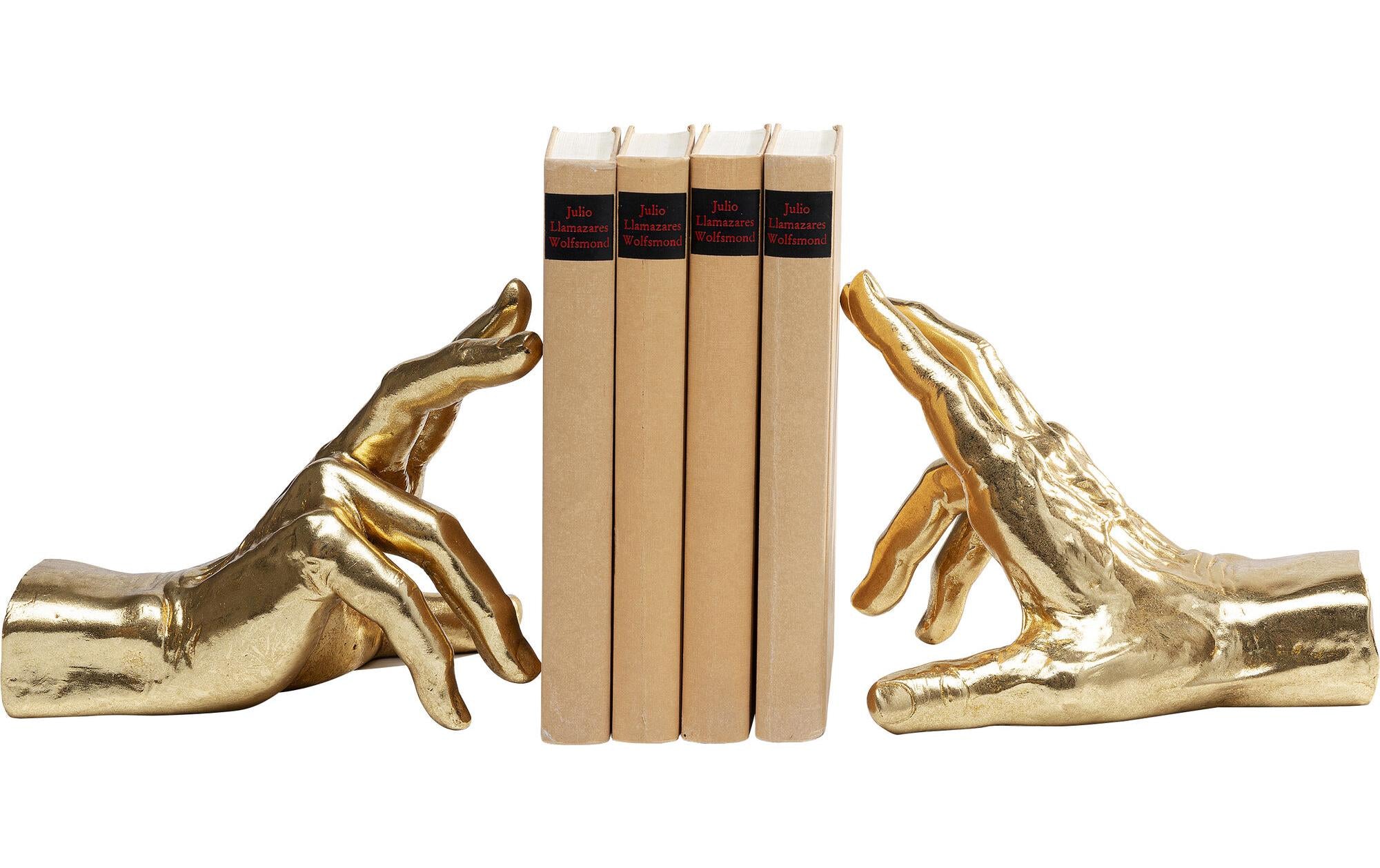 Kare Buchstütze Fingers Gold