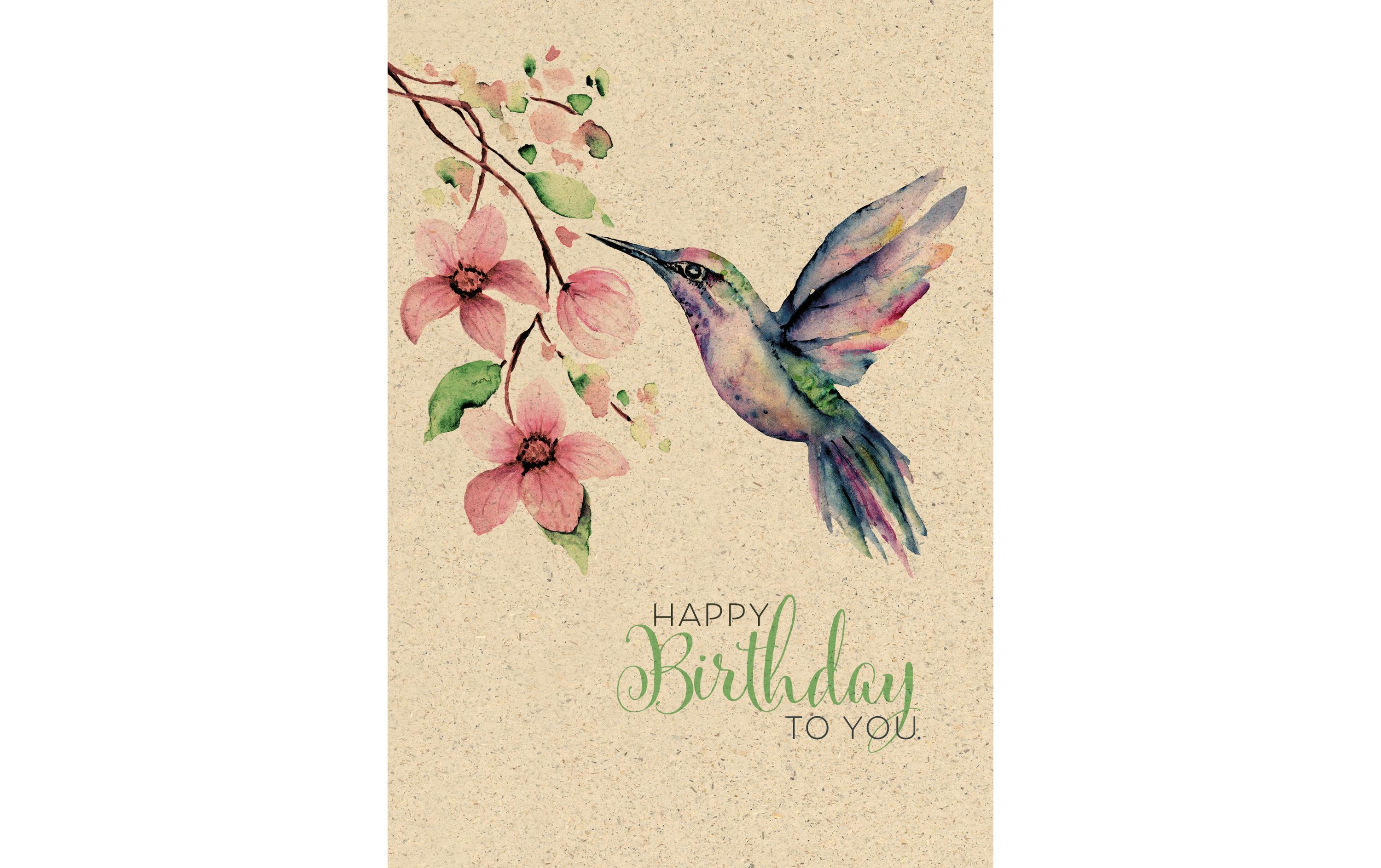 Natur Verlag Geburtstagskarte Kolibri 17.5 x 12.2 cm