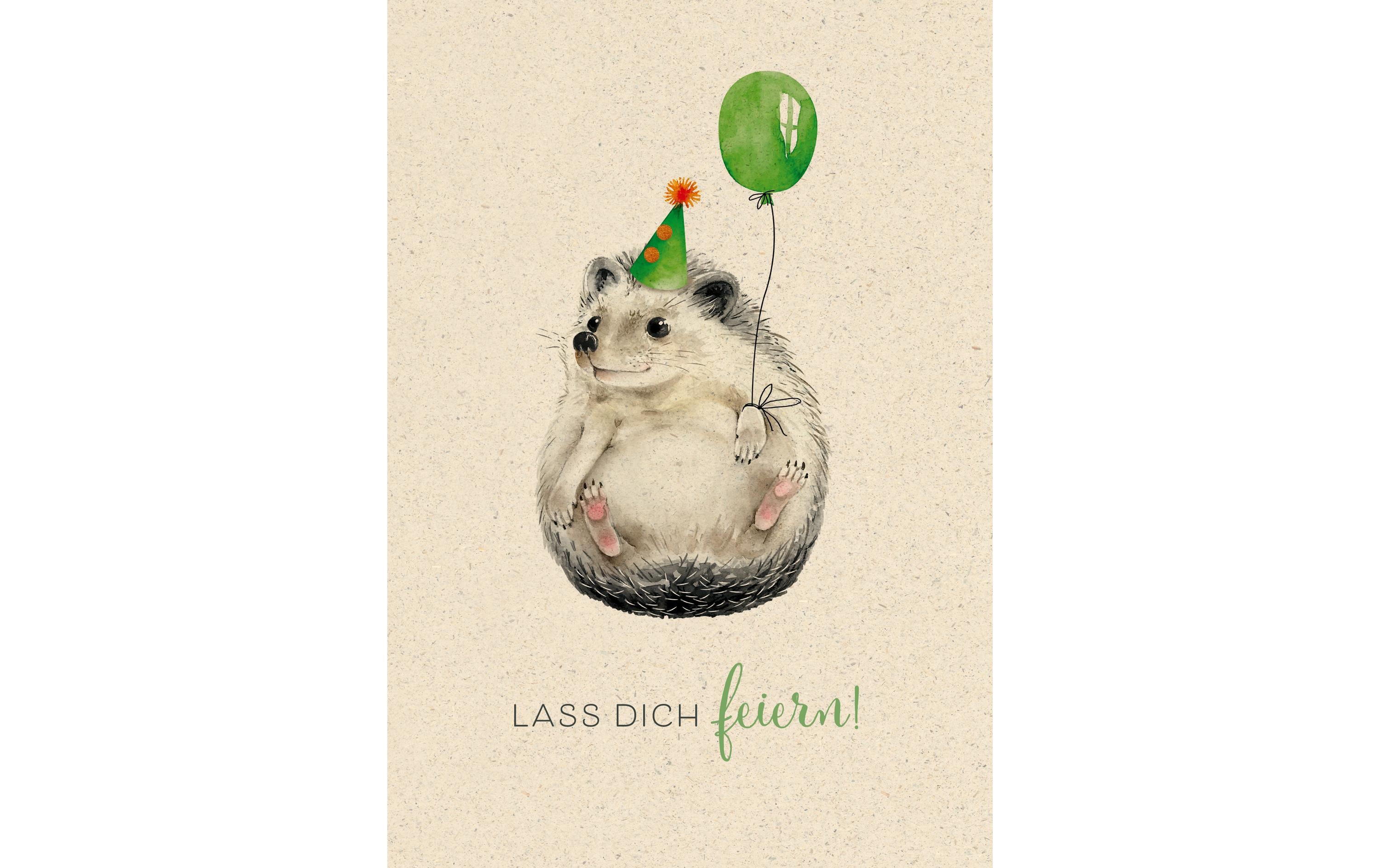 Natur Verlag Geburtstagskarte Igel 17.5 x 12.2 cm