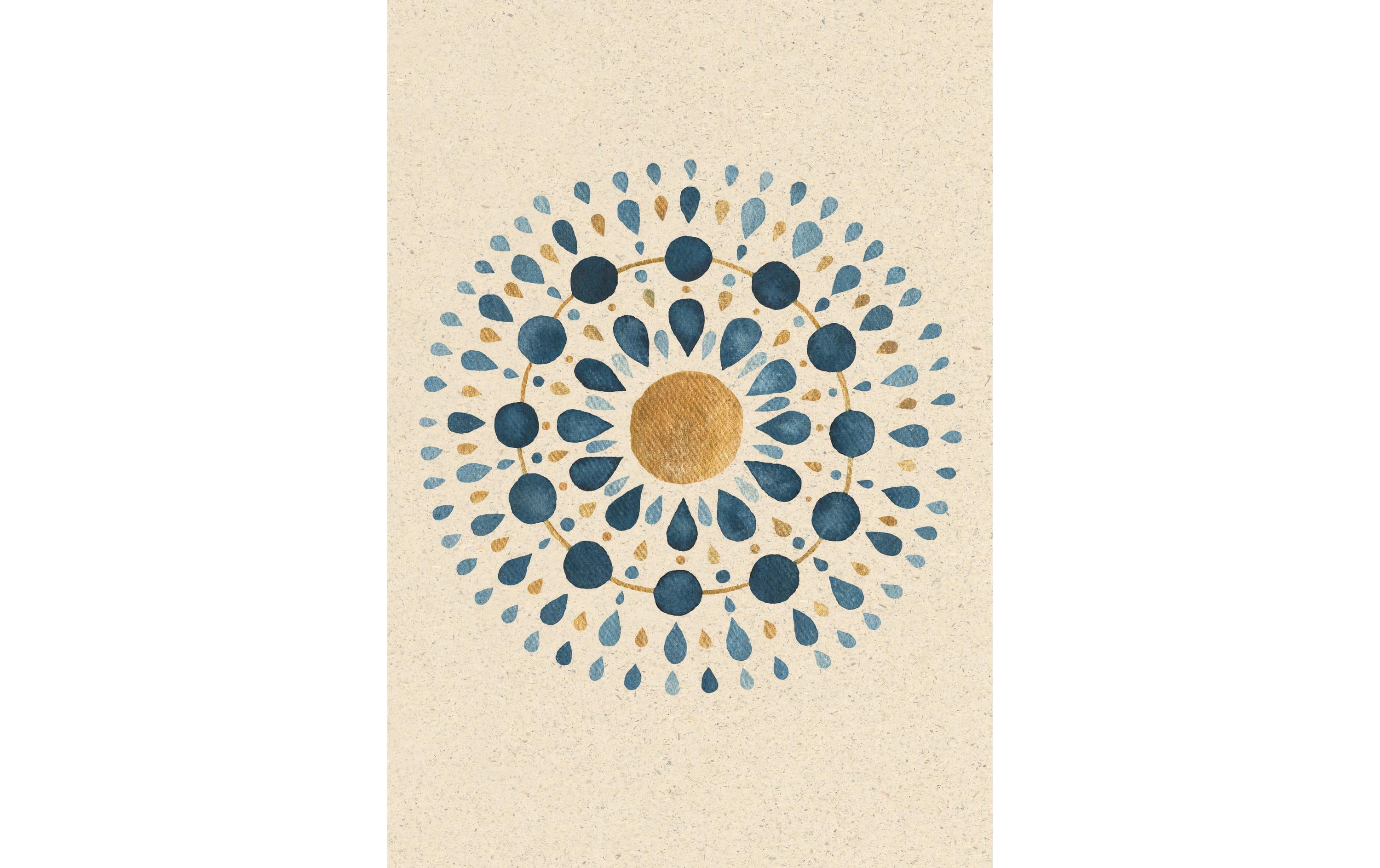 Natur Verlag Motivkarte Mandala Blau 17.5 x 12.2 cm