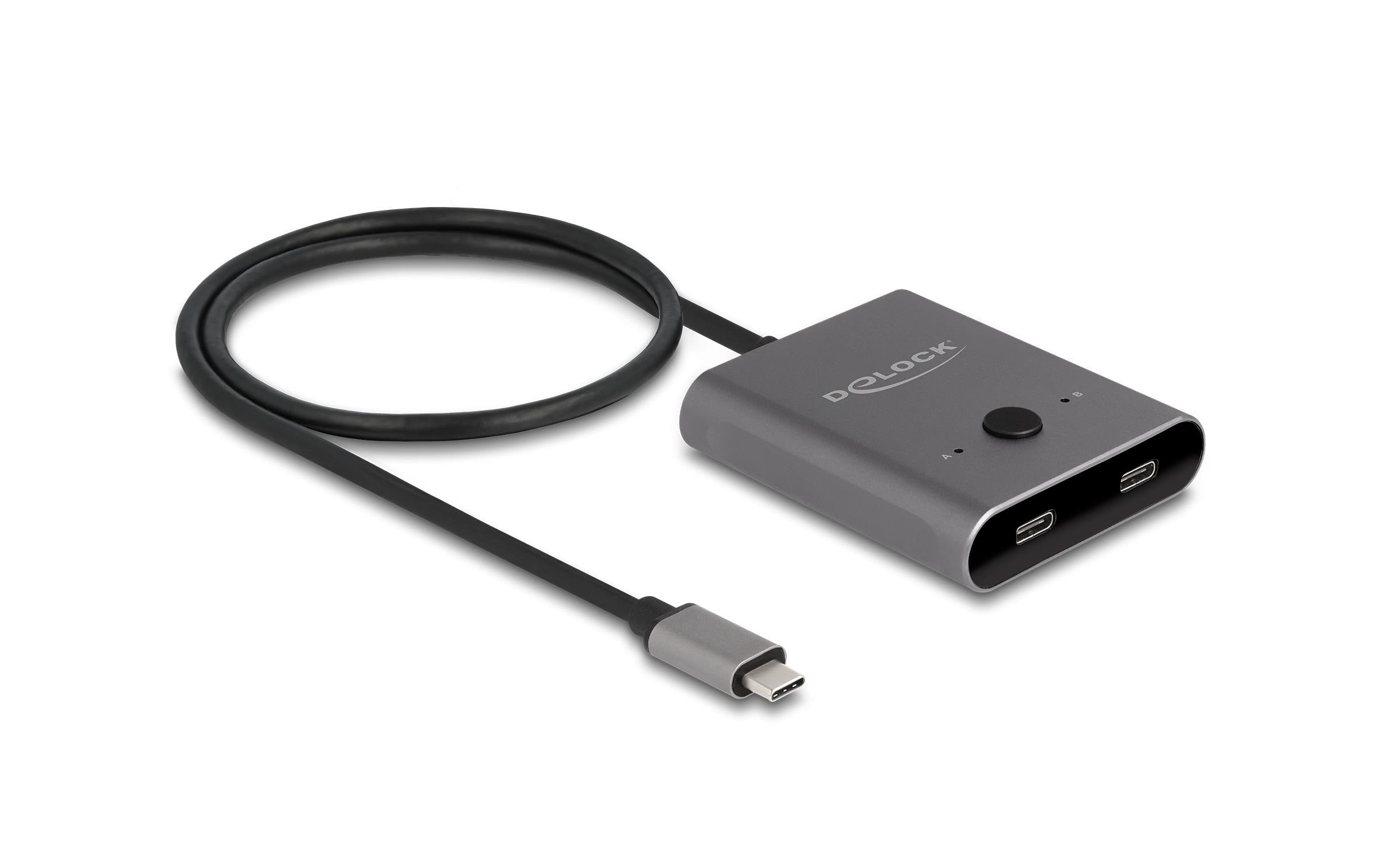 Delock Umschalter USB Type-C 2 auf 1, Bidirektional, 8K