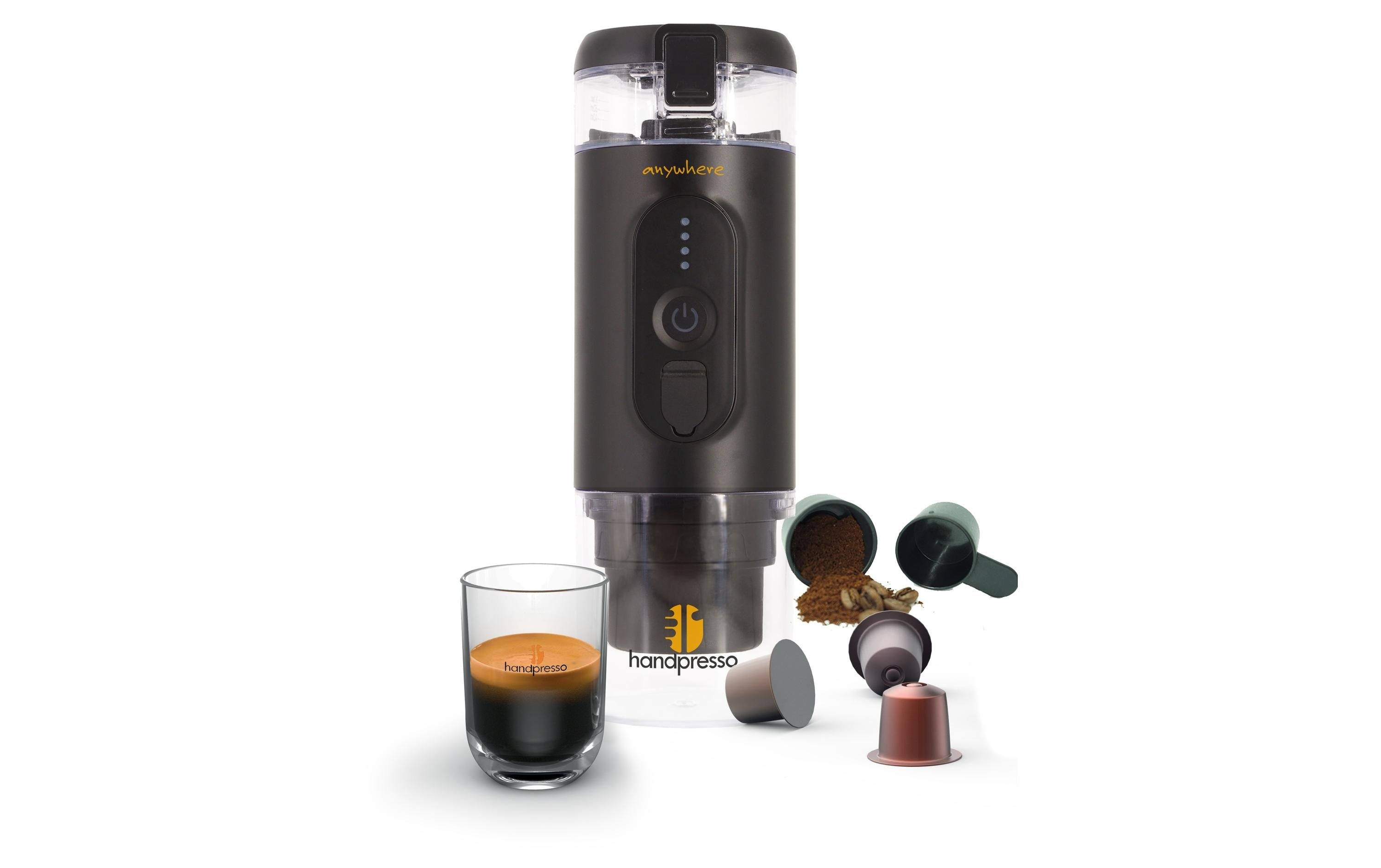 Handpresso Reisekaffeemaschine E-Presso 21700 Kapseln, Kaffee gemahlen