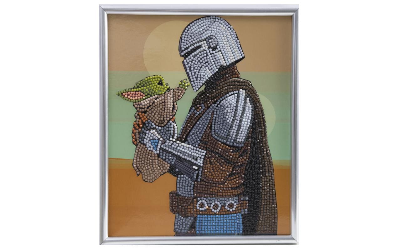CRAFT Buddy Bastelset Crystal Art Grogu & Mando 21 x 25 cm
