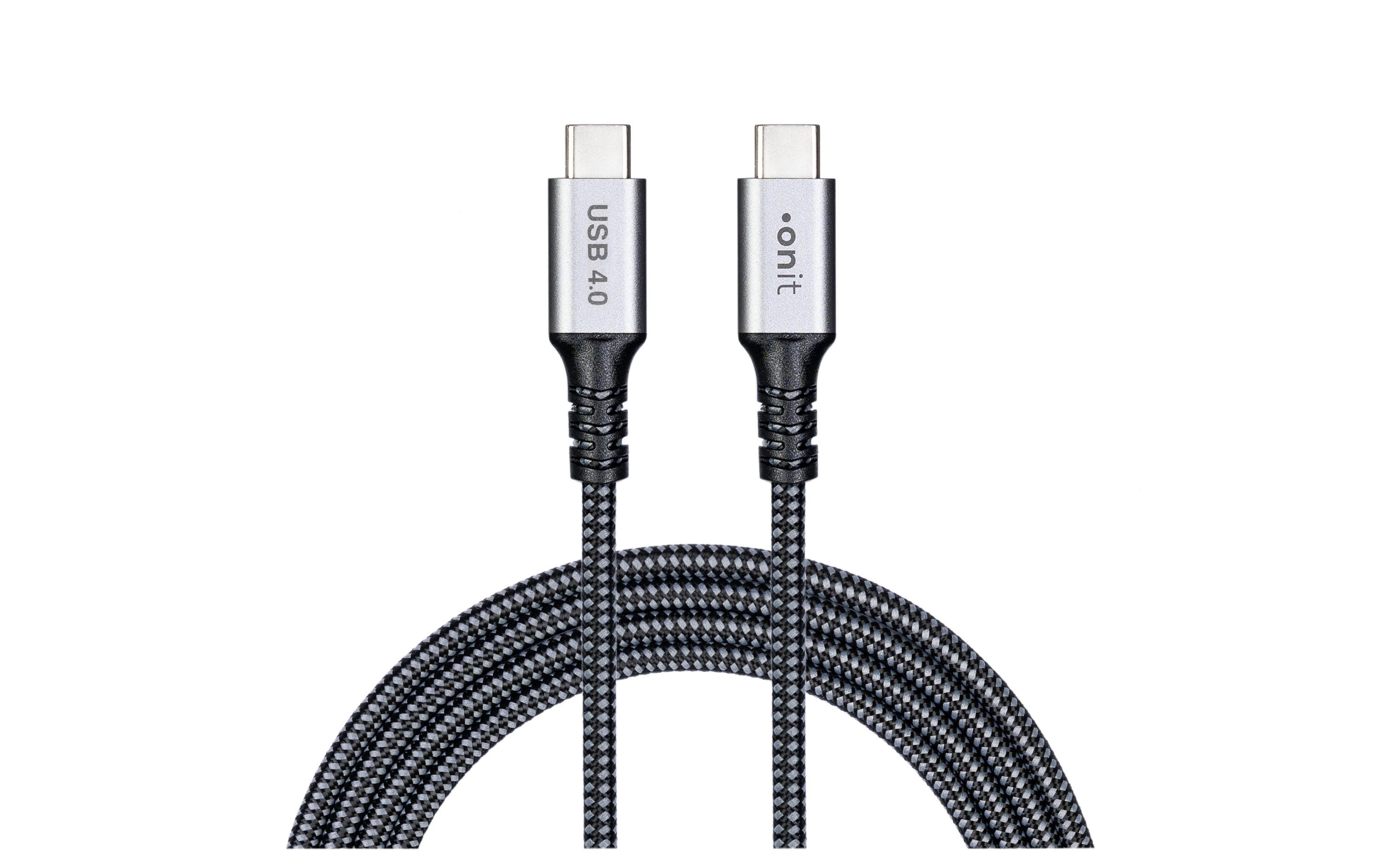 onit USB4-Kabel Pro USB C - USB C 3 m, Grau/Schwarz