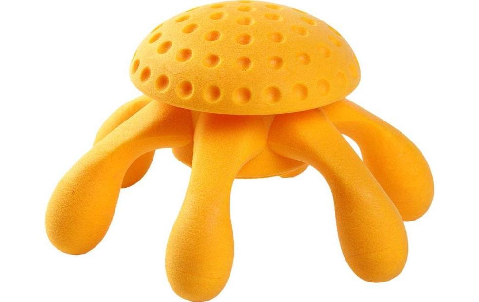 KIWI WALKER Hunde-Spielzeug Octopus Orange, M, 17 x 17 x 9 cm