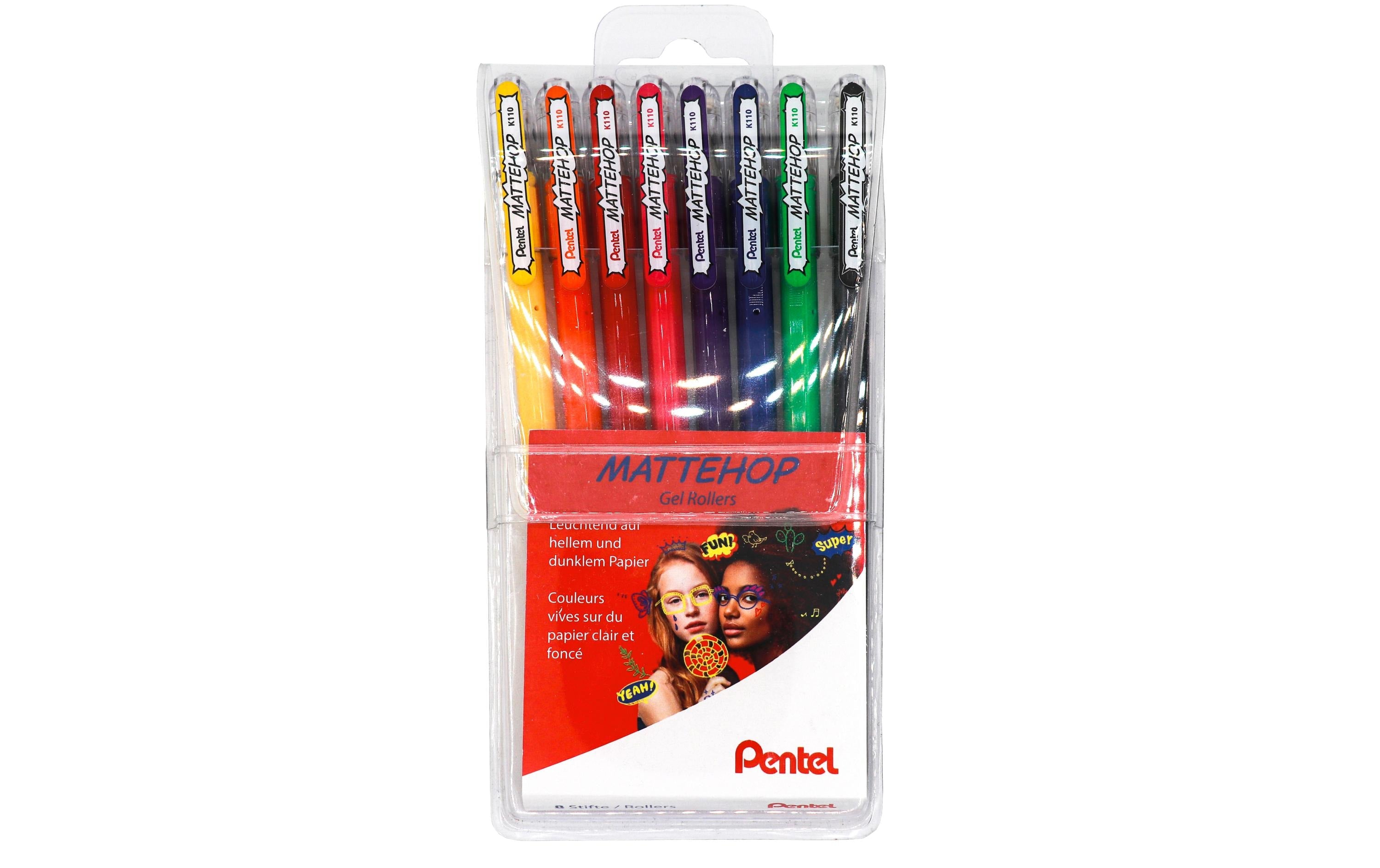pentel Gelschreiber Mattehop 1.0 mm, 8er Set