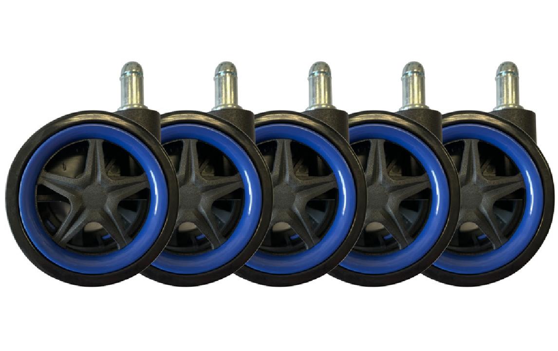 LC-Power Rollen LC-CASTERS-DRIFT 5er Set Blau