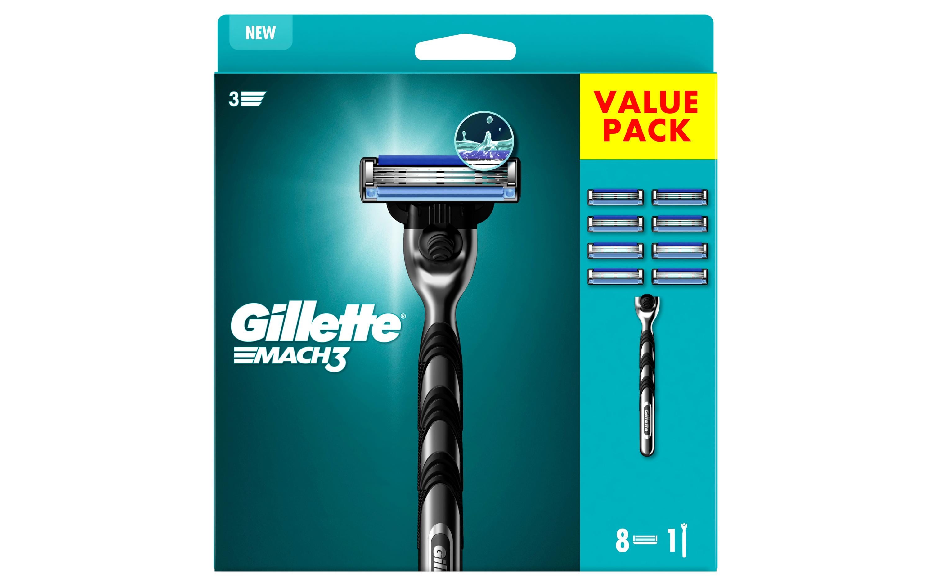 Gillette Rasierer Mach3 + 8 Klingen