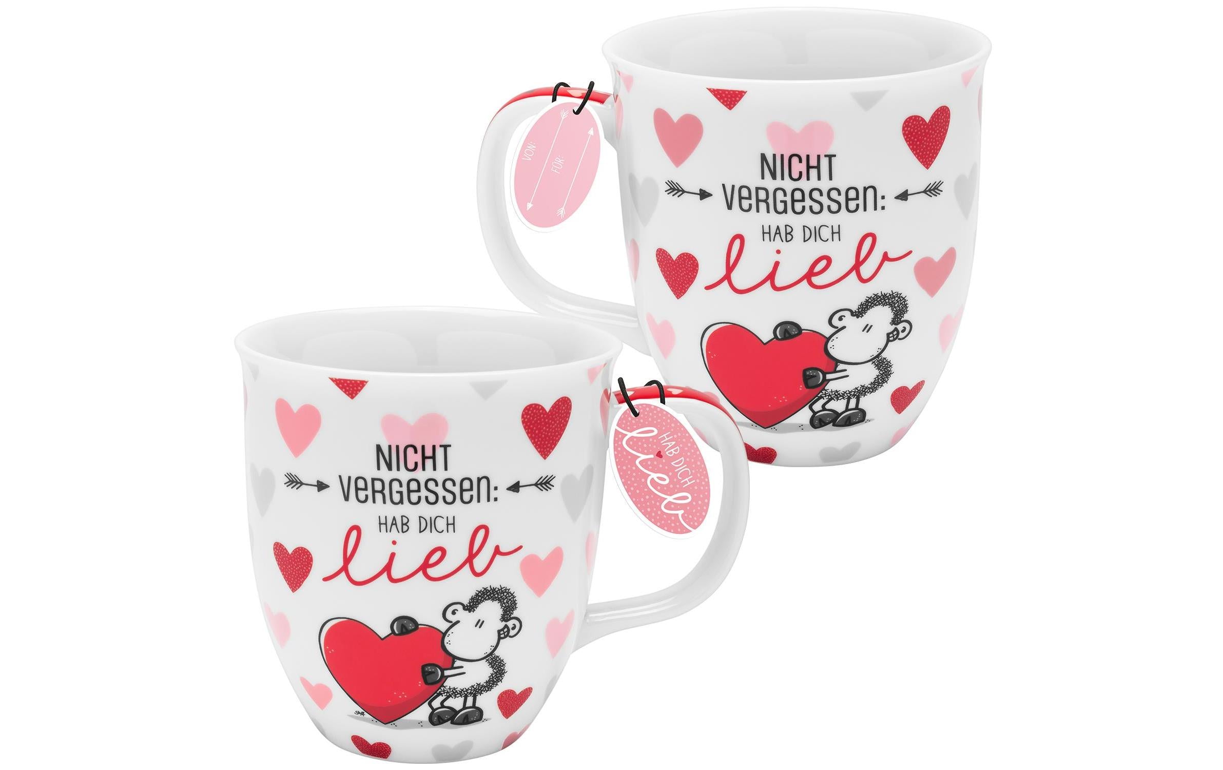 Sheepworld Universaltasse Nicht vergessen 400 ml, 1 Stück, Rosa