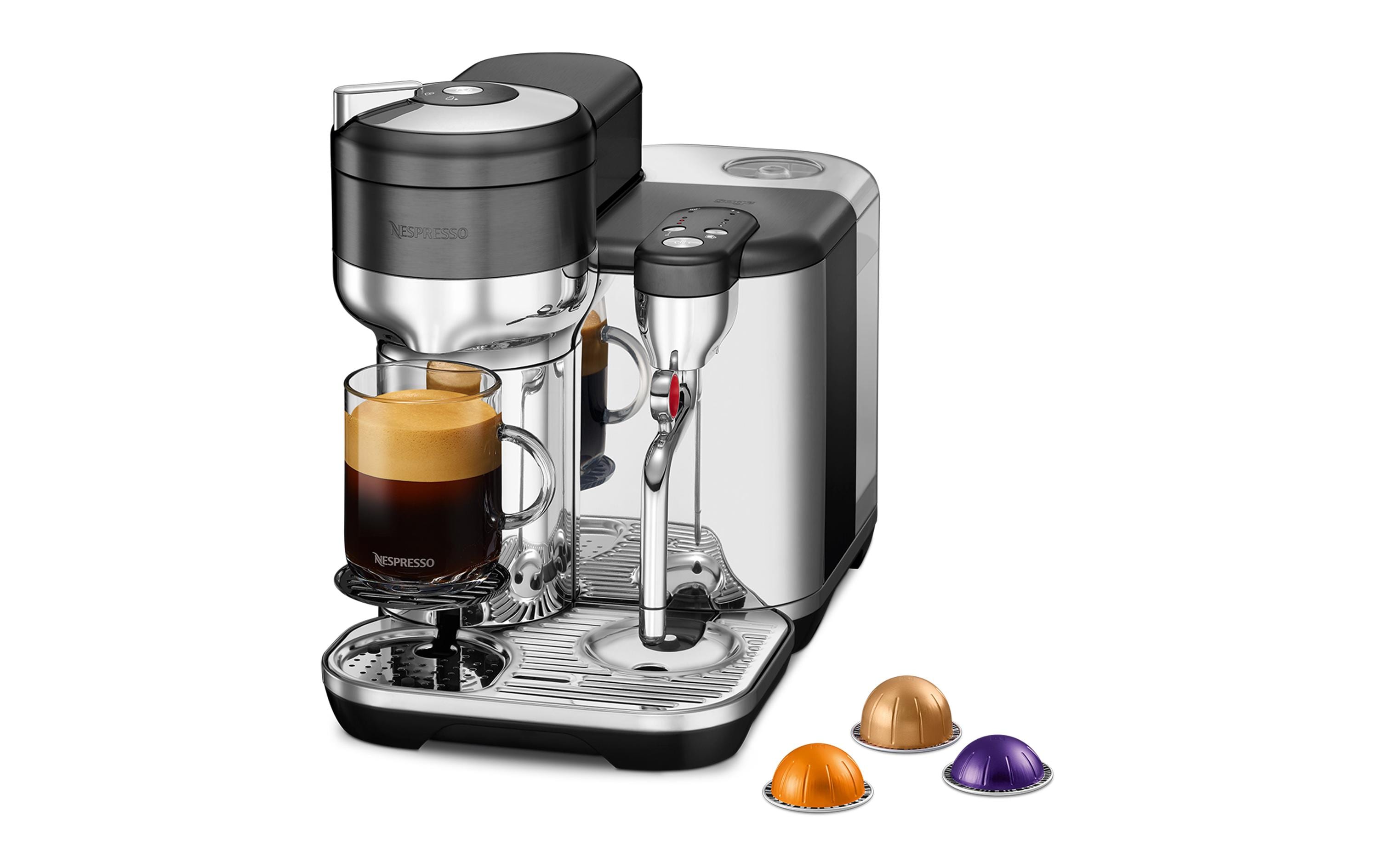 Sage Kaffeemaschine Nespresso Vertuo Creatista Black Steel